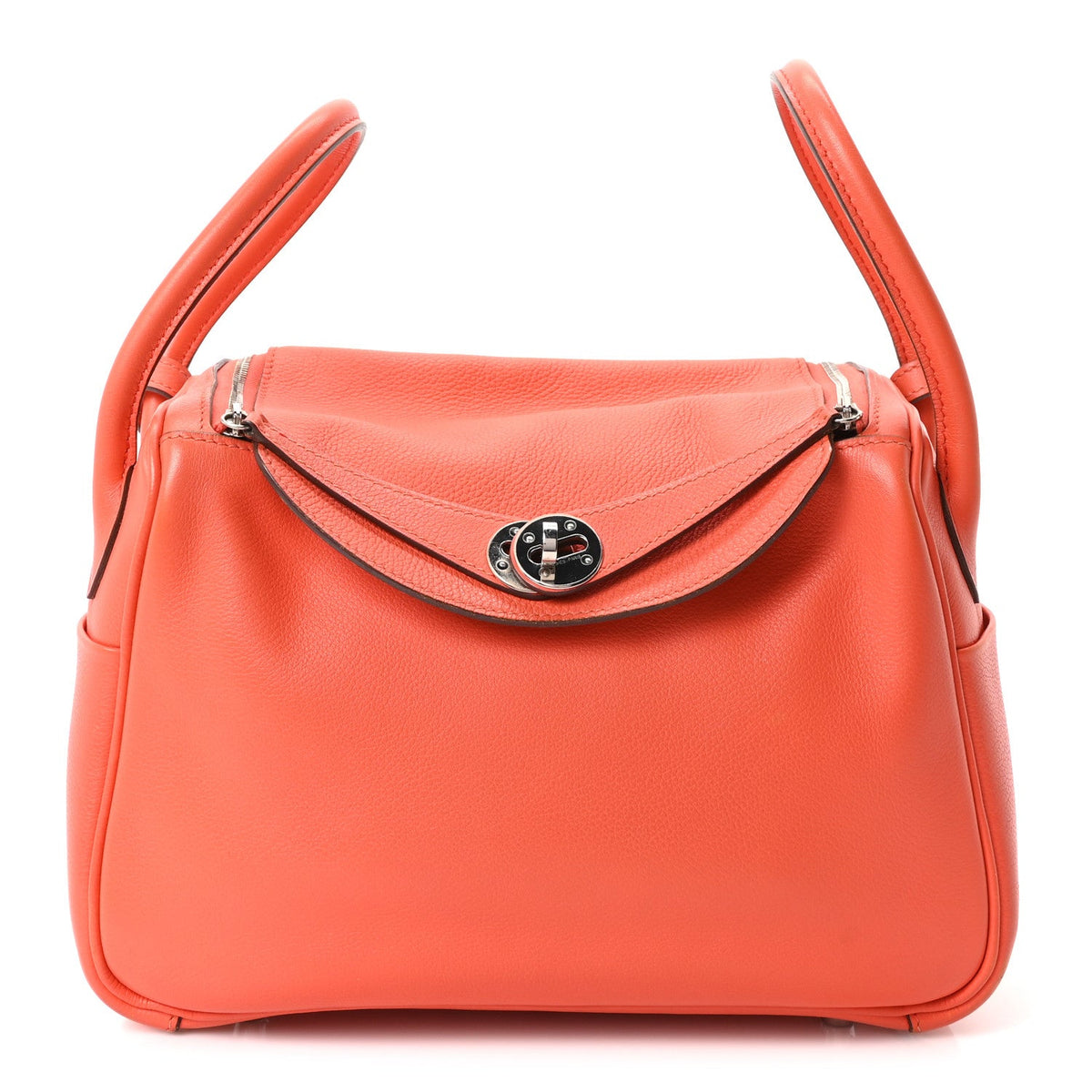 エルメス リンディ 26 Orange Poppy スイフト シルバー金具 HERMES LINDY 26 ORANGE POPPY SWIFT SILVER HARDWARE