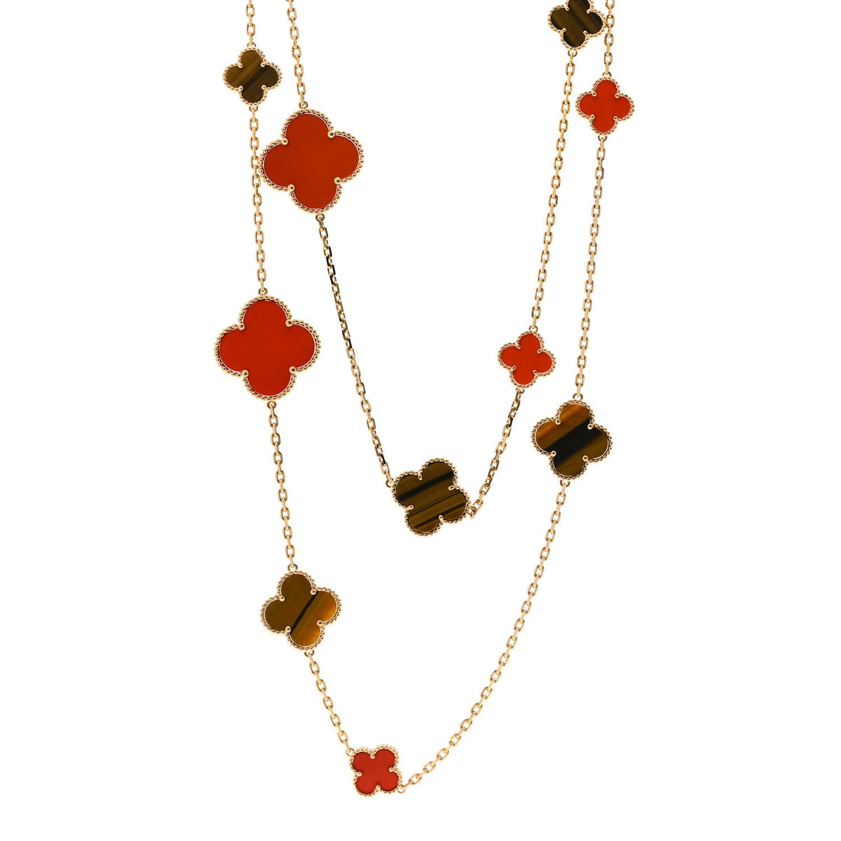 ヴァンクリーフ＆アーペル マジックアルハンブラ 16モチーフ ネックレス マルチカラー 18K イエローゴールド VAN CLEEF & ARPELS MAGIC ALHAMBRA 16 MOTIFS NECKLACE MULTICOLOR 18K YELLOW GOLD