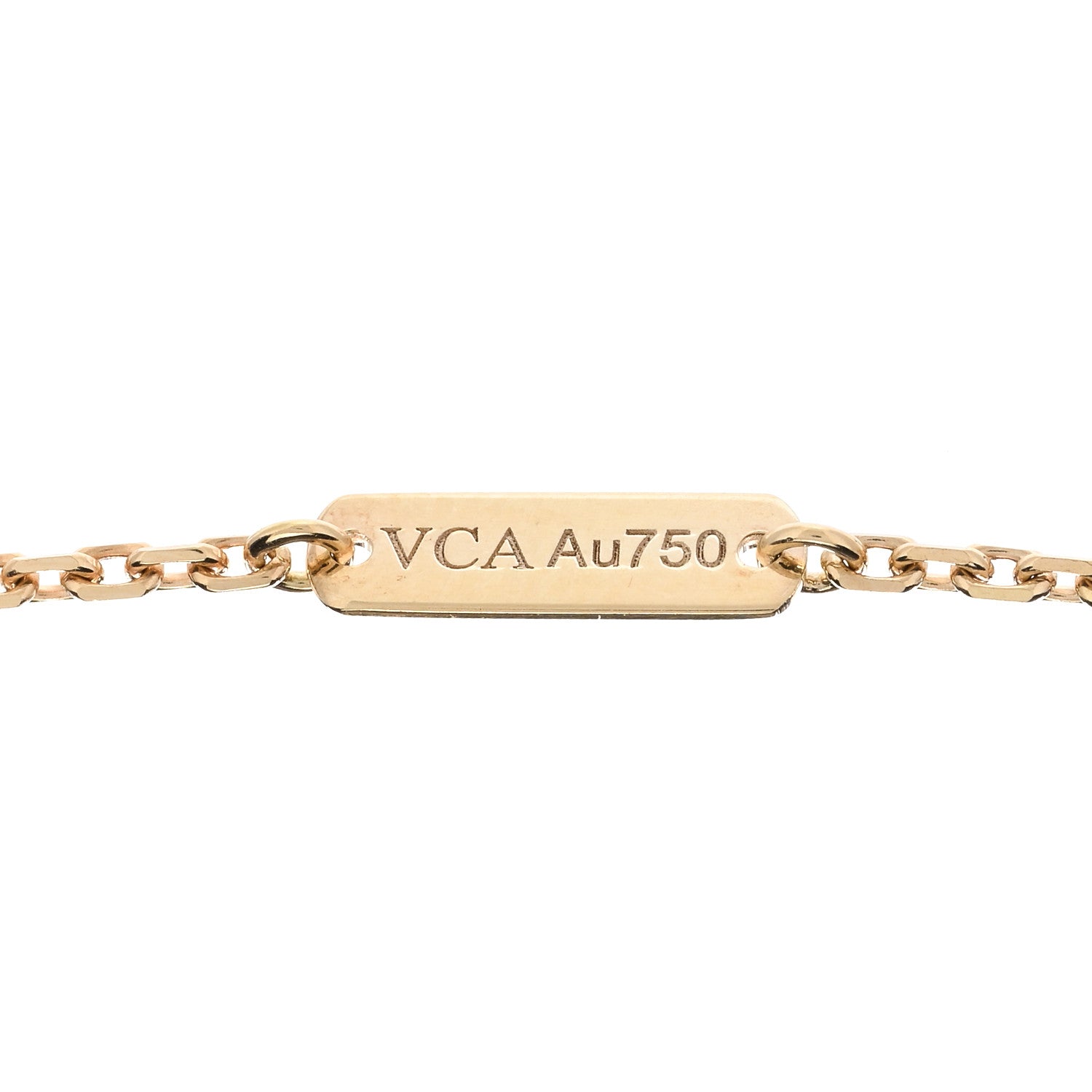 ヴァンクリーフ & アーペル 18Kイエローゴールド ギヨシェ ヴィンテージ アルハンブラ ペンダント ネックレス