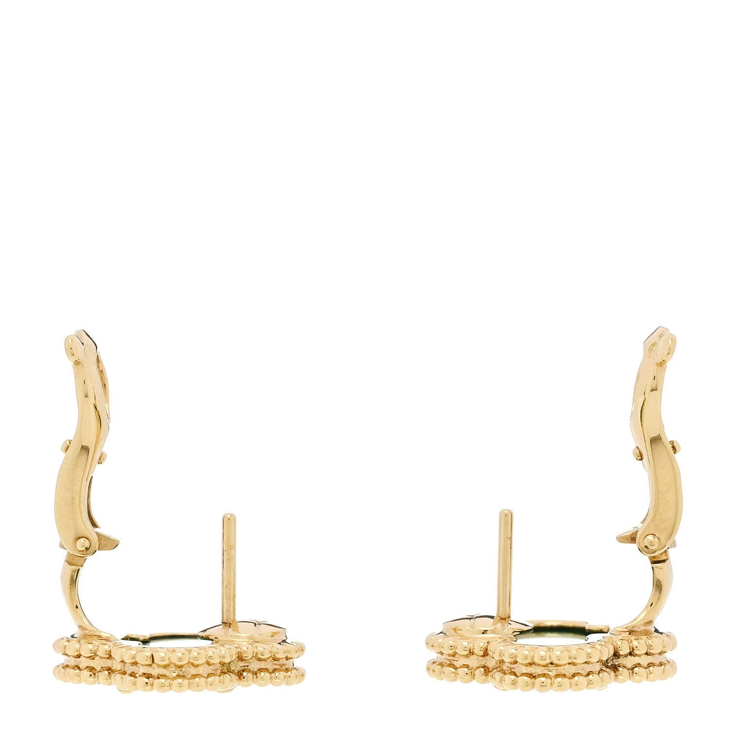 ヴァンクリーフ＆アーペル ヴィンテージアルハンブラ ピアス マラカイト 18K イエローゴールド VAN CLEEF & ARPELS VINTAGE ALHAMBRA EARRINGS MALACHITE 18K YELLOW GOLD