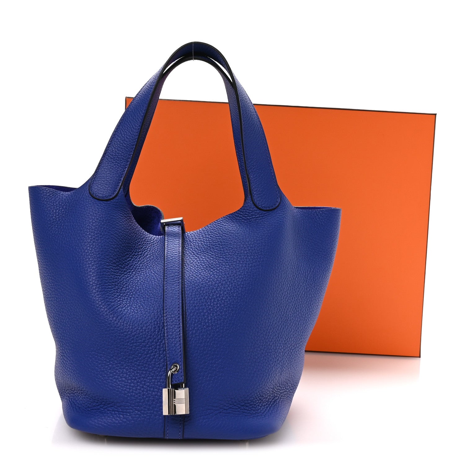 エルメス ピコタンロック PM 18 Bleu Electrique トリヨンクレマンス シルバー金具 HERMES PICOTIN LOCK PM 18 BLEU ELECTRIQUE TAURILLON CLEMENCE SILVER HARDWARE