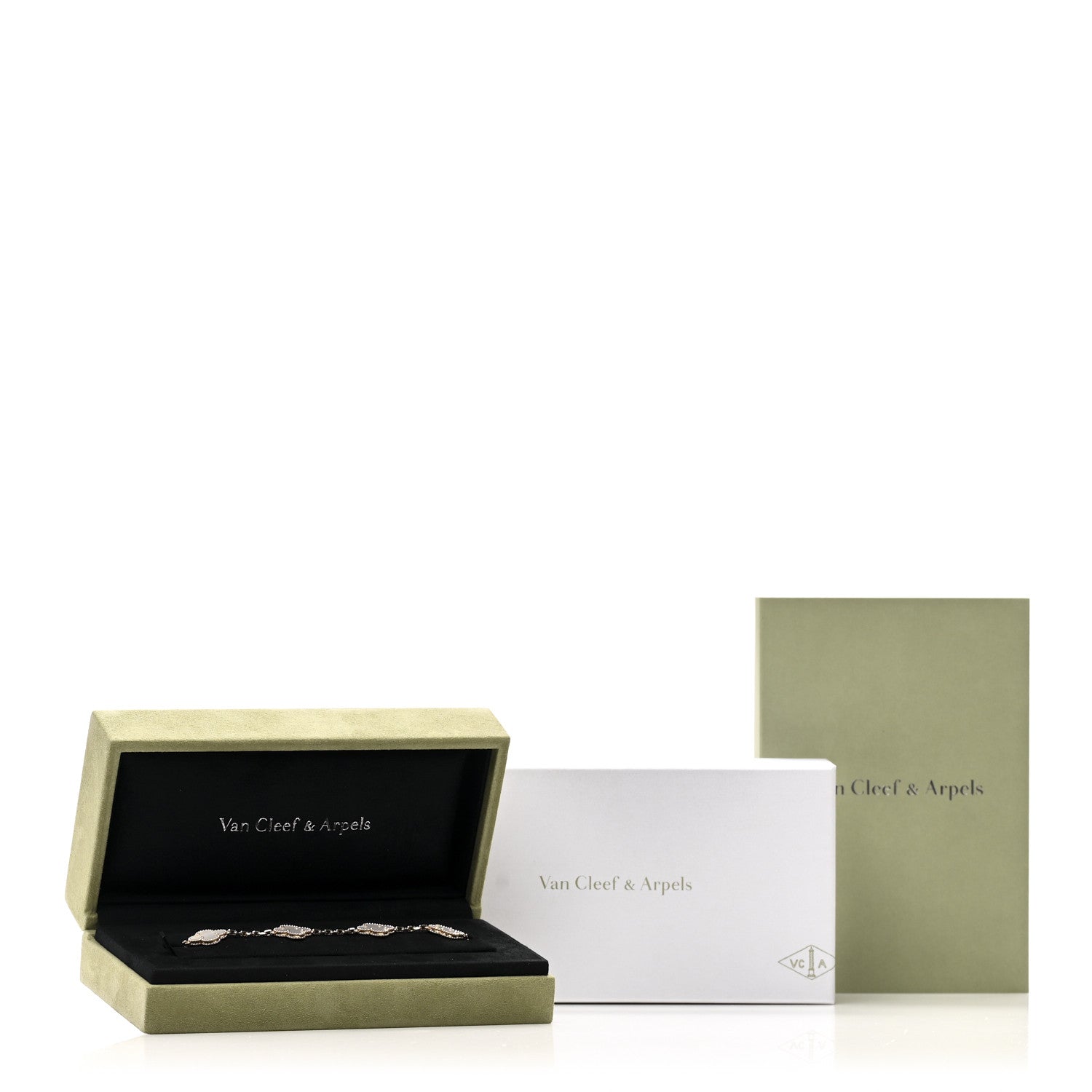 Van Cleef & Arpels マザーオブパール　ブレスレット　YG ヴァンクリーフ＆アーペル ヴィンテージアルハンブラ 5モチーフ