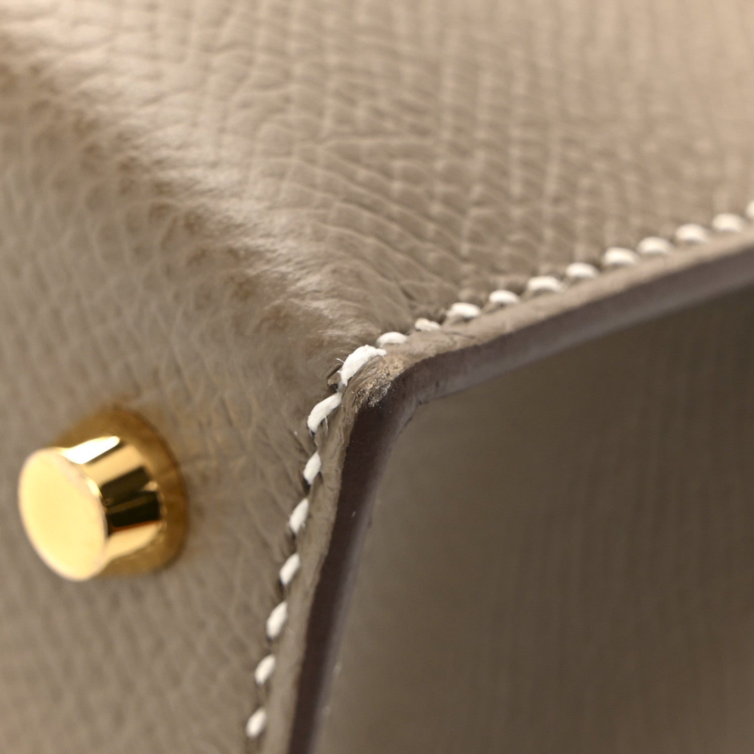 エルメス ミニケリー 20 外縫い Etoupe エプソン ゴールド金具 HERMES MINI KELLY 20 SELLIER ETOUPE EPSOM GOLD HARDWARE