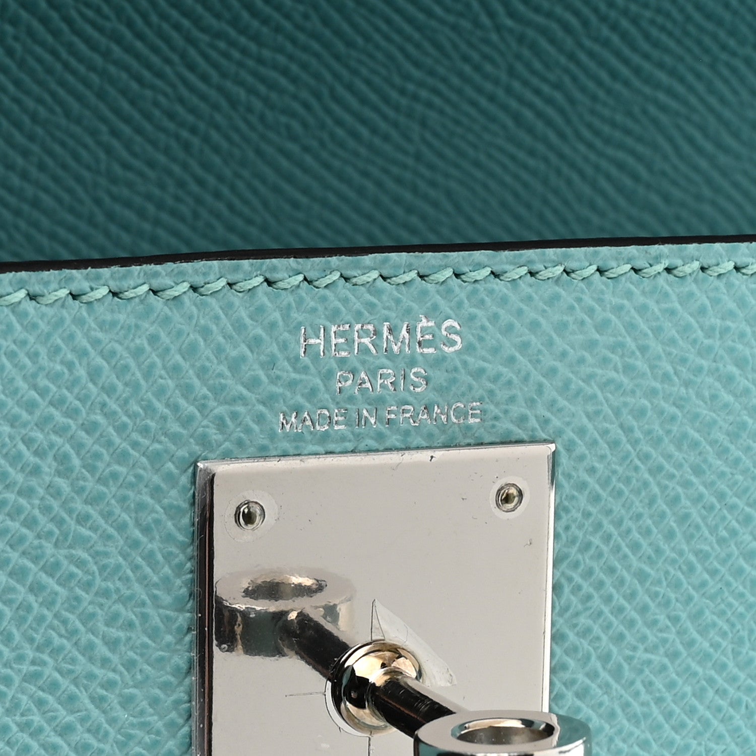 エルメス ケリー 28 外縫い Bleu Atoll エプソン シルバー金具 HERMES KELLY 28 SELLIER BLEU ATOLL EPSOM SILVER HARDWARE