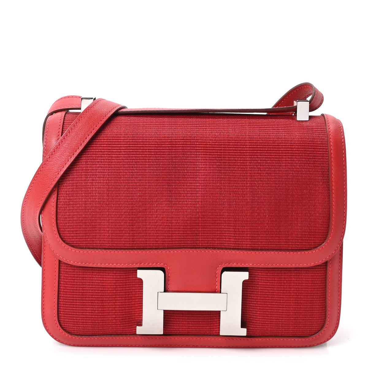 エルメス コンスタンス 24 Rouge Casaque スイフト シルバー金具 HERMES CONSTANCE 24 ROUGE CASAQUE SWIFT SILVER HARDWARE