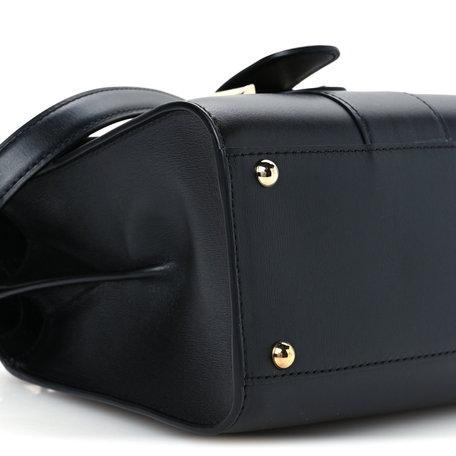 デルヴォー ブリヨン ミニ ショルダーバッグ Black ボックスカーフスキン シルバー金具 DELVAUX BRILLANT MINI SHOULDER BAG BLACK BOX CALFSKIN SILVER HARDWARE