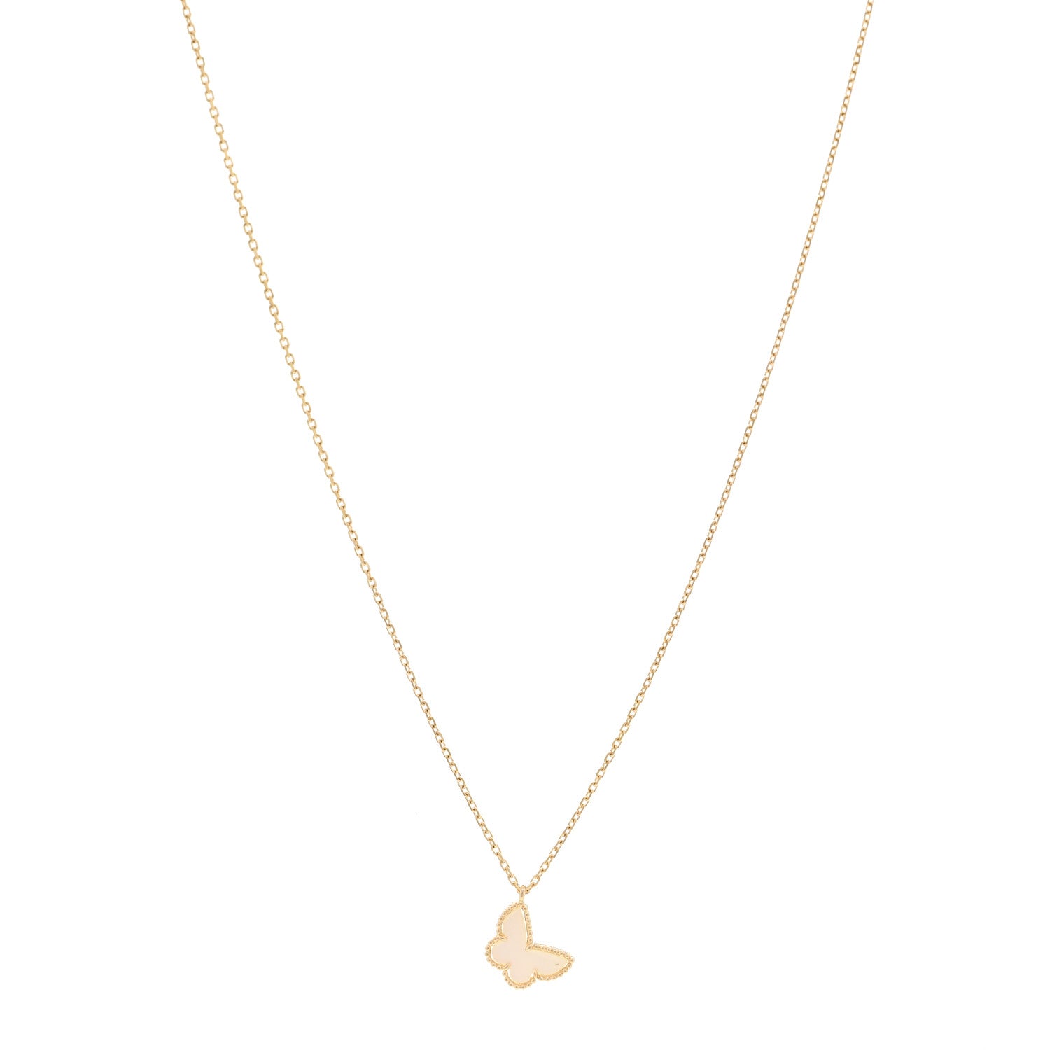 ヴァンクリーフ＆アーペル スウィートアルハンブラ ペンダントネックレス マザーオブパール 18K イエローゴールド VAN CLEEF & ARPELS SWEET ALHAMBRA PENDANT NECKLACE MOTHER OF PEARL 18K YELLOW GOLD