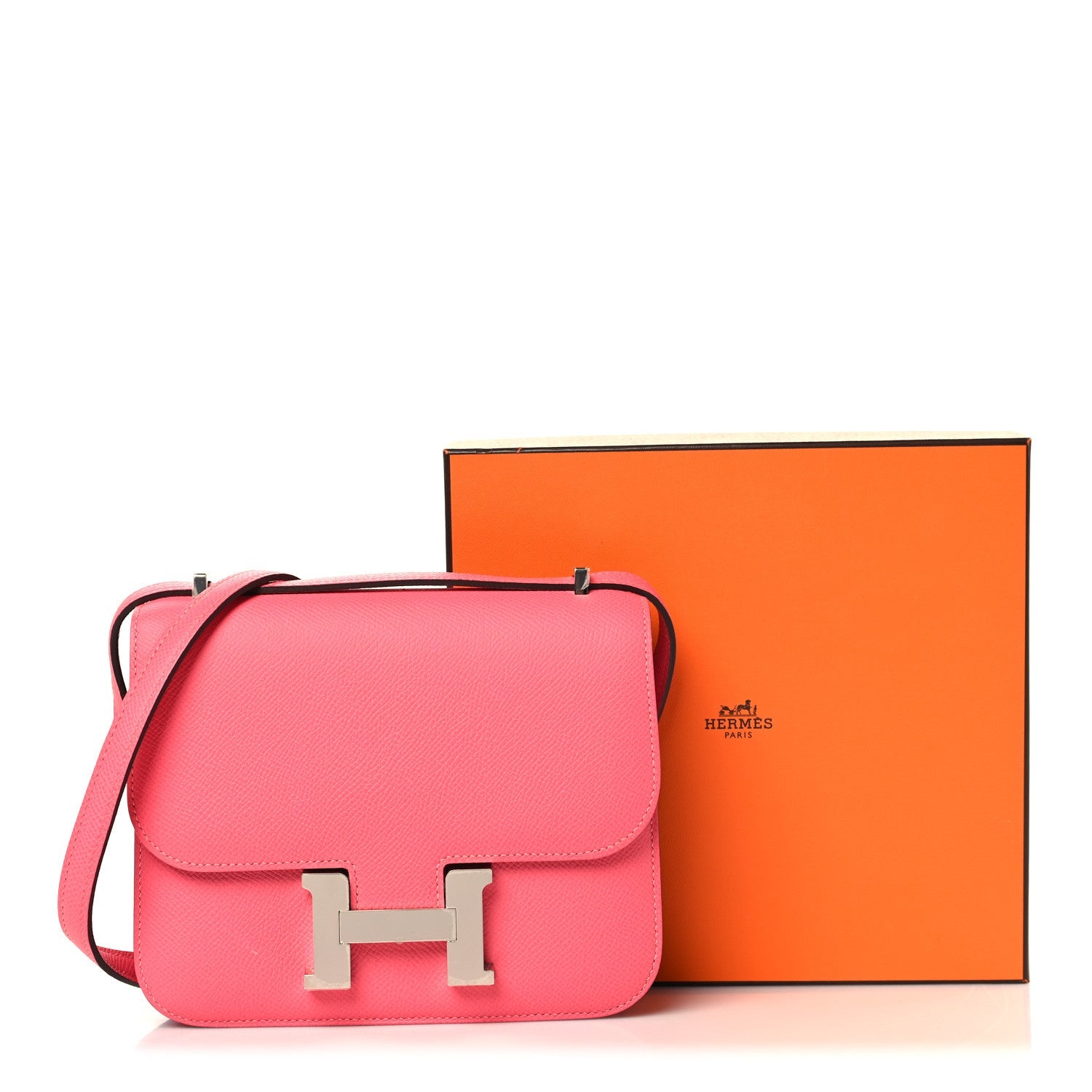 エルメス ミニコンスタンス 18 Rose Azalee エプソン シルバー金具 HERMES MINI CONSTANCE 18 ROSE AZALEE EPSOM SILVER HARDWARE