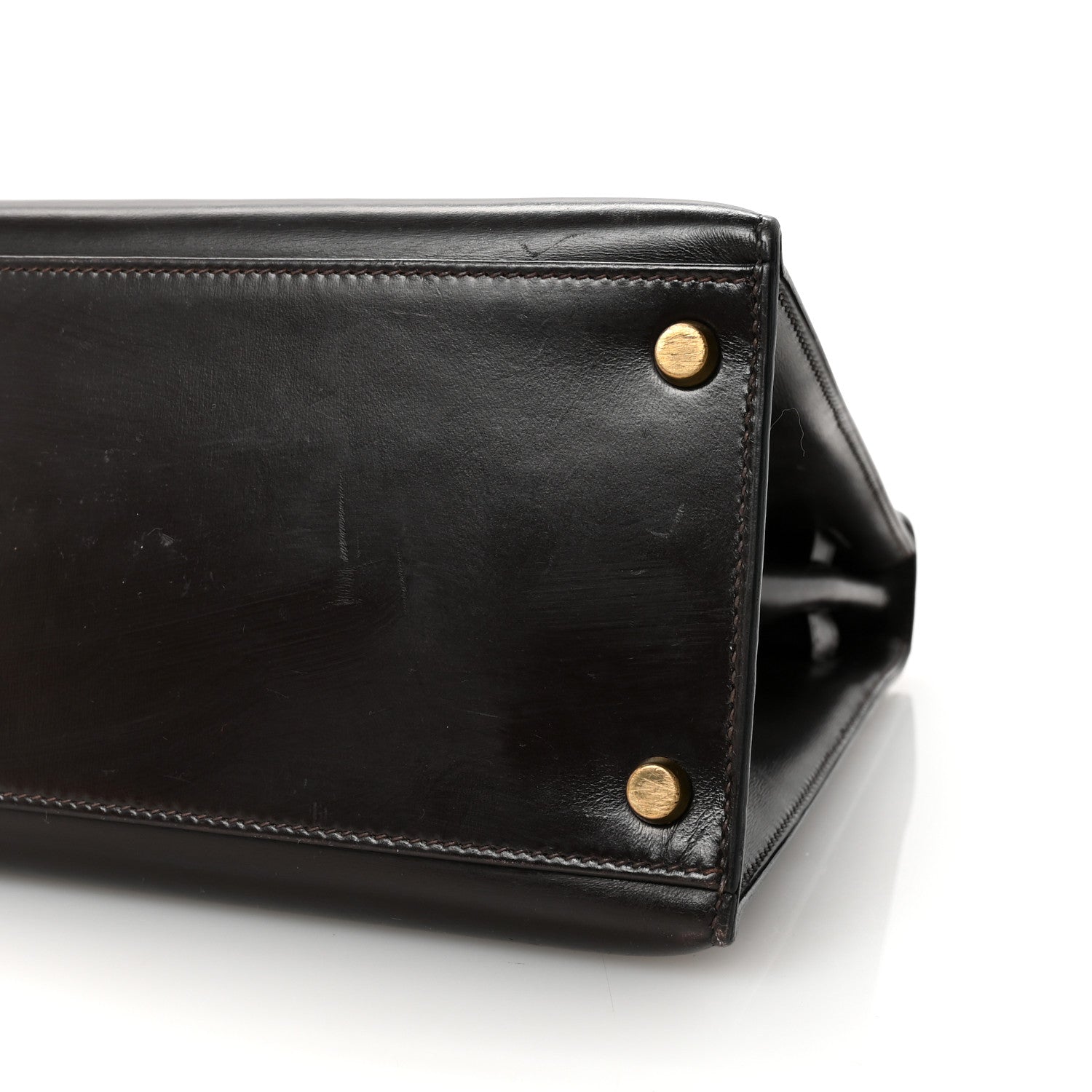 エルメス ケリー32 外縫い Chocolate ボックス ゴールド金具 HERMES KELLY32 SELLIER CHOCOLATE BOX GOLD HARDWARE