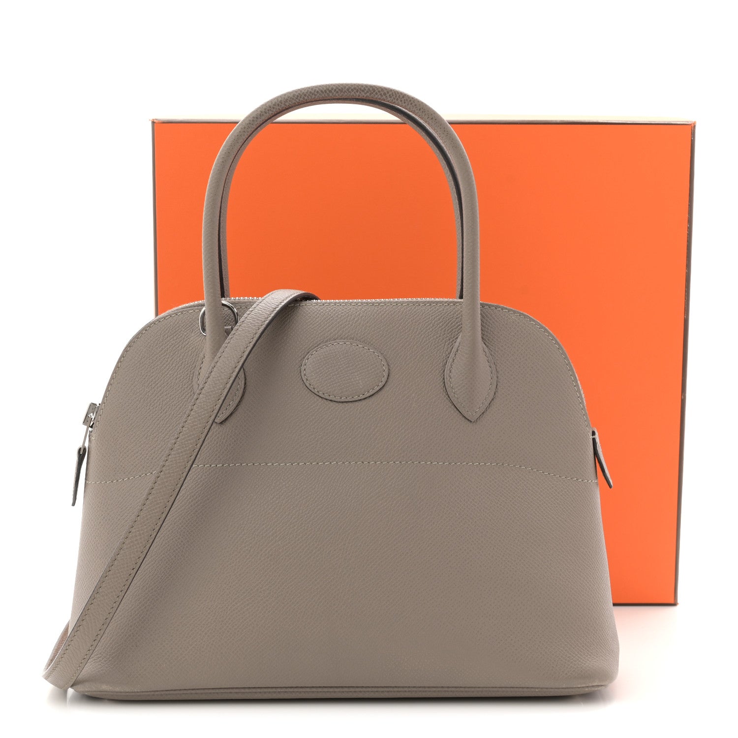 HERMES BOLIDE 27 ETAIN EPSOM SILVER HARDWARE