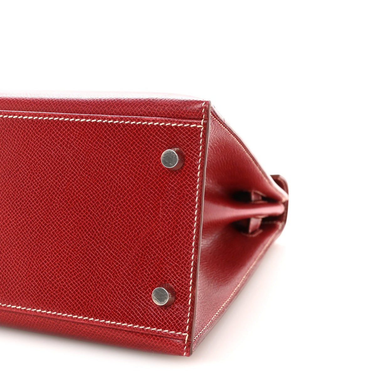 エルメス ケリー 32 外縫い Rouge H クシュベル シルバー金具 HERMES 