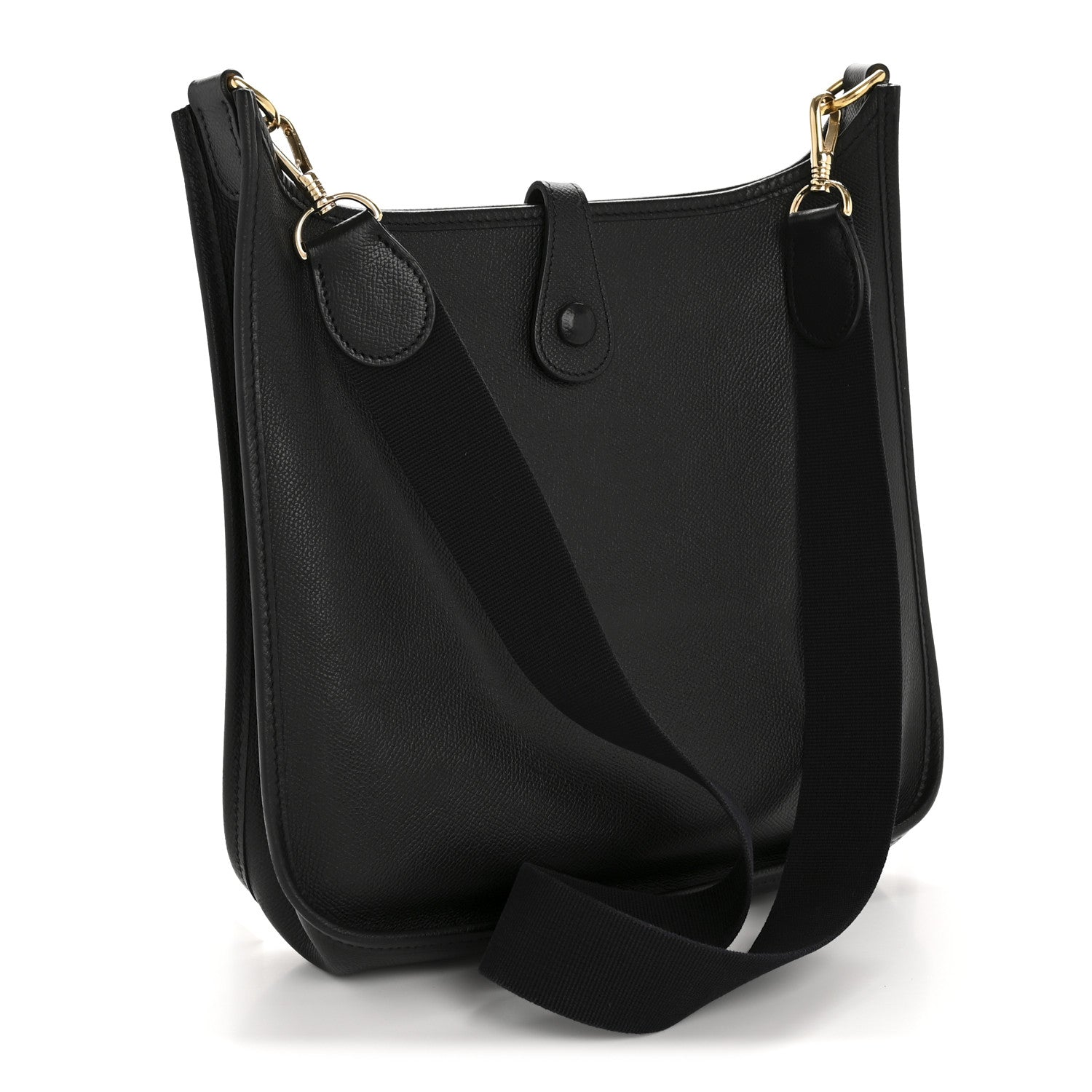 エルメス エヴリン PM Black エプソン ゴールド金具 HERMES EVELYNE PM