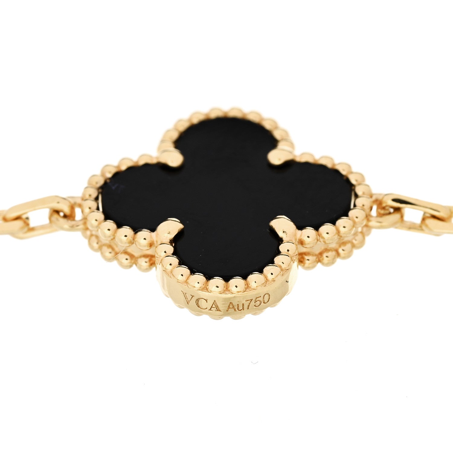 ヴァンクリーフ＆アーペル ヴィンテージアルハンブラ 5モチーフ ブレスレット ブラックオニキス 18K イエローゴールド VAN CLEEF & ARPELS VINTAGE ALHAMBRA 5 MOTIFS BRACELET BLACK ONYX 18K YELLOW GOLD