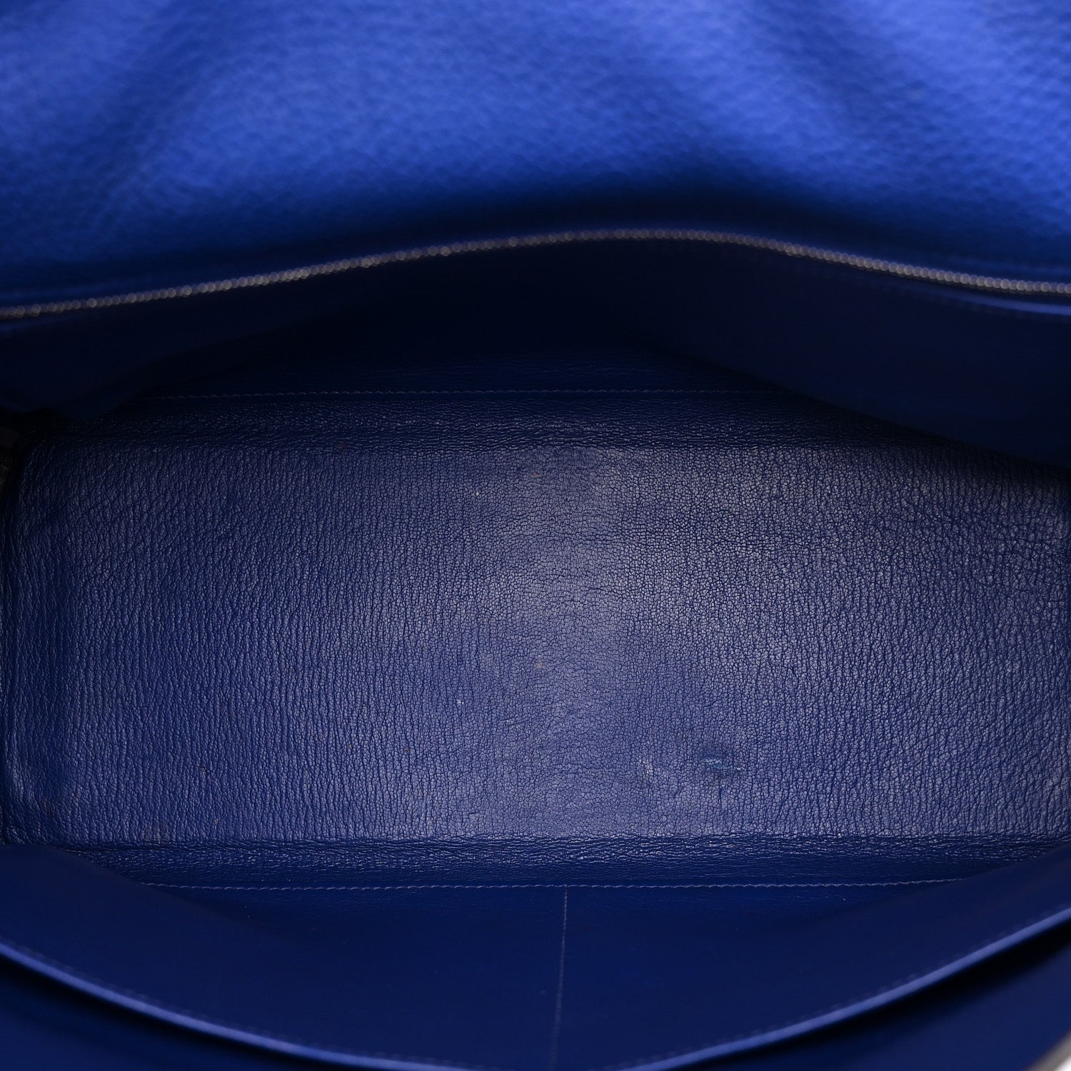 HERMES KELLY 35 RETOURNE BLEU ELECTRIQUE TOGO SILVER HARDWARE