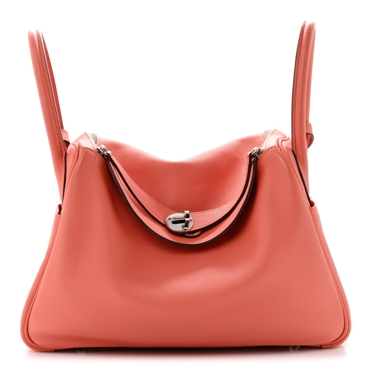 エルメス リンディ 30 Flamingo エバーカラー シルバー金具 HERMES LINDY 30 FLAMINGO EVERCOLOR SILVER HARDWARE