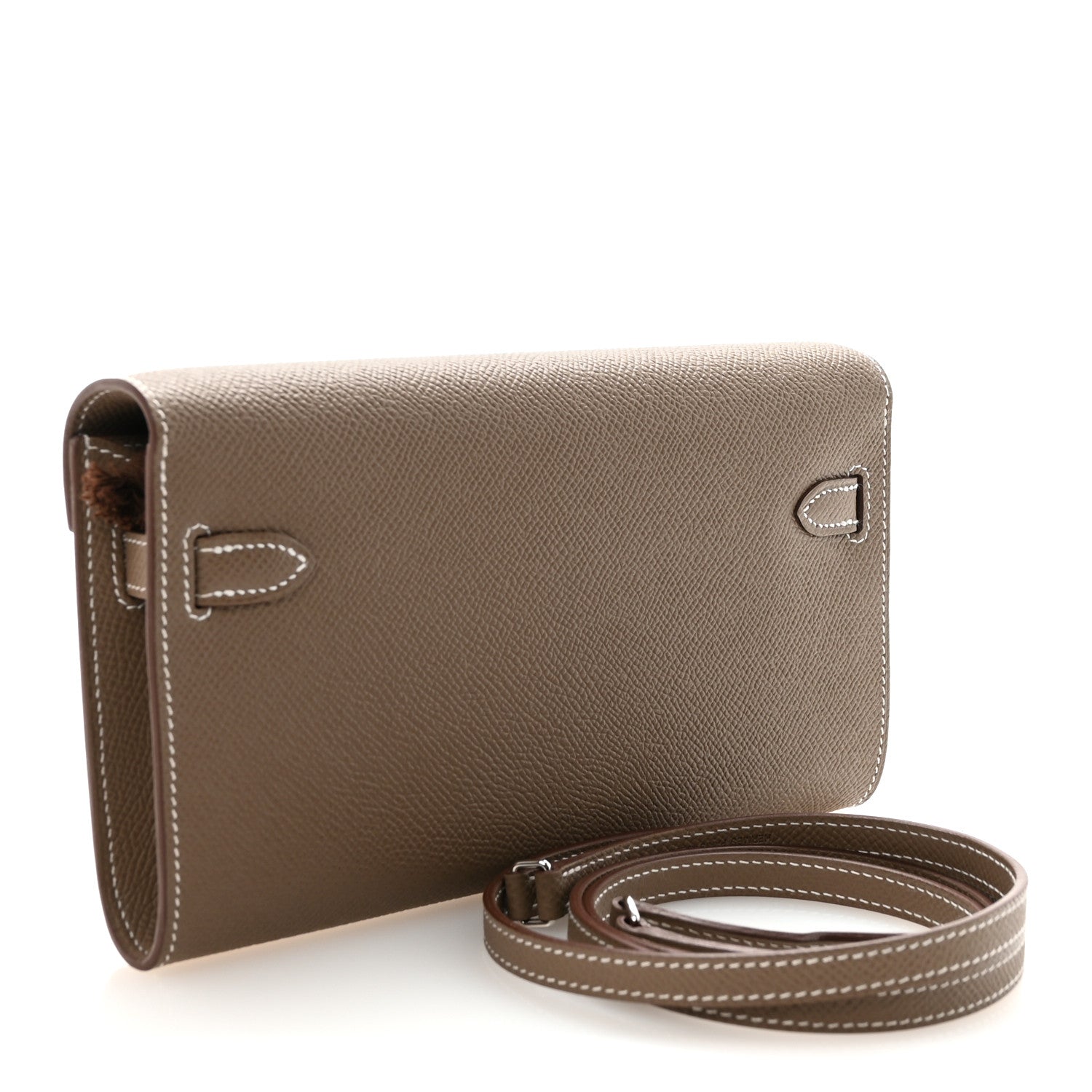 エルメス ケリートゥーゴー 長財布 Etoupe エプソン シルバー金具 HERMES KELLY TO GO WALLET ETOUPE EPSOM SILVER HARDWARE