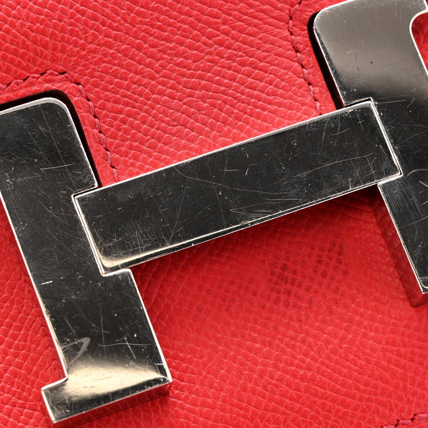 エルメス コンスタンス 24 Rouge Casaque エプソン シルバー金具 HERMES CONSTANCE 24 ROUGE CASAQUE EPSOM SILVER HARDWARE