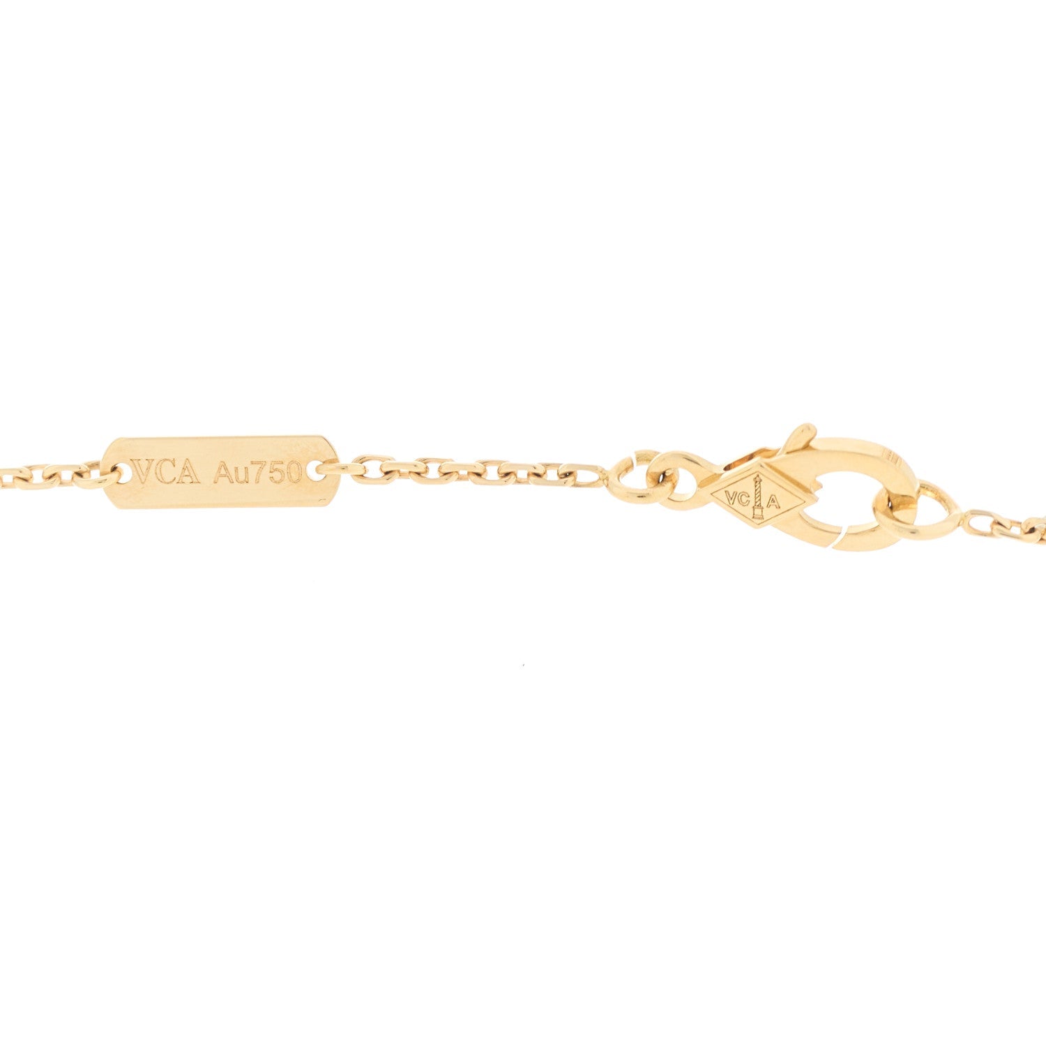 ヴァンクリーフ＆アーペル スモール ペンダントネックレス マルチカラー 18K イエローゴールド VAN CLEEF & ARPELS SMALL PENDANT NECKLACE MULTICOLOR 18K YELLOW GOLD