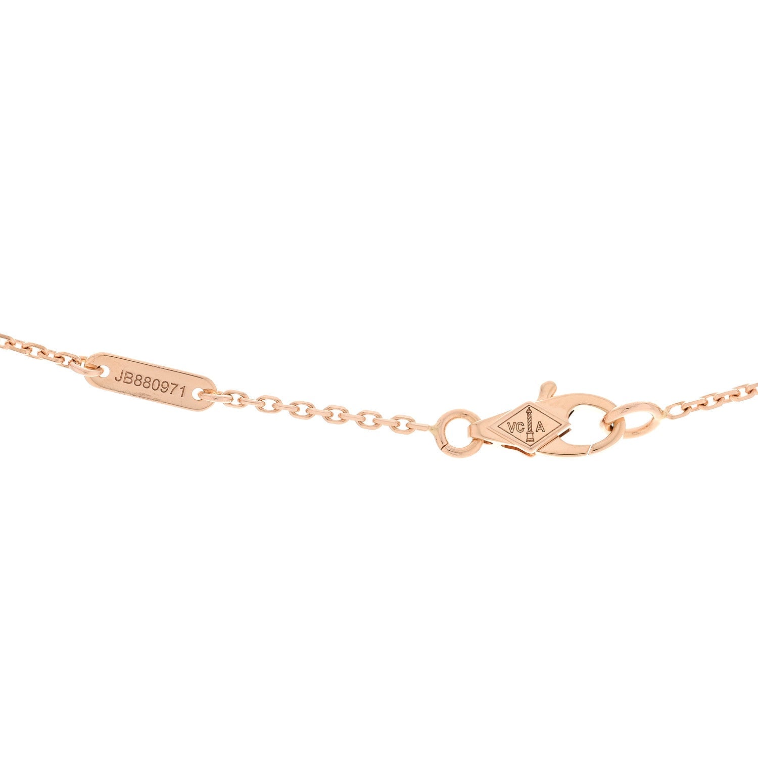 ヴァンクリーフ&アーペル 18Kローズゴールド カーネリアン スウィートアルハンブラ ペンダントネックレス