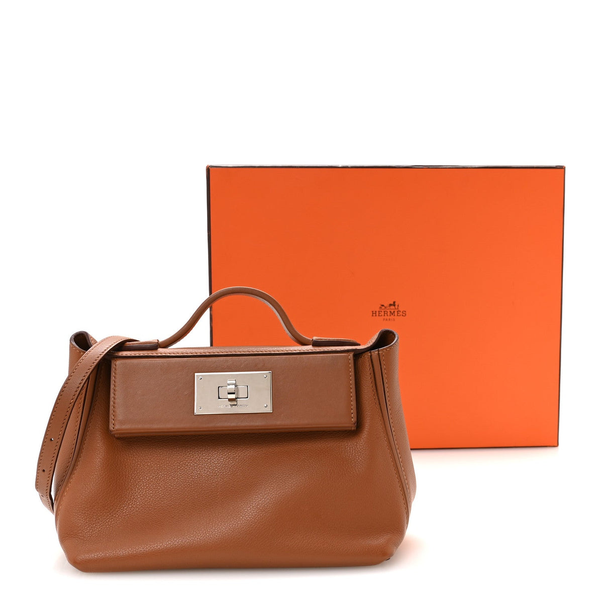 エルメス 24/24 ミニヴァンキャトル 21 Gold エバーカラー / スイフト シルバー金具 HERMES 24/24 21 GOLD EVERCOLOR / SWIFT SILVER HARDWARE