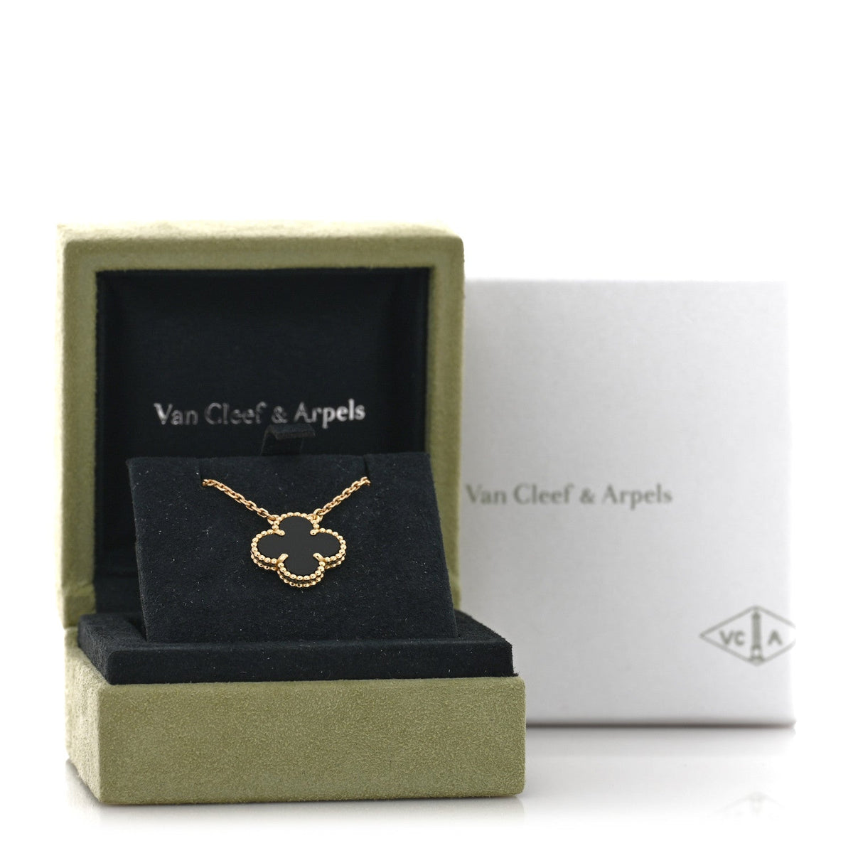 ヴァンクリーフ＆アーペル ヴィンテージアルハンブラ ペンダントネックレス ブラックオニキス 18K イエローゴールド VAN CLEEF & ARPELS VINTAGE ALHAMBRA PENDANT NECKLACE BLACK ONYX 18K YELLOW GOLD