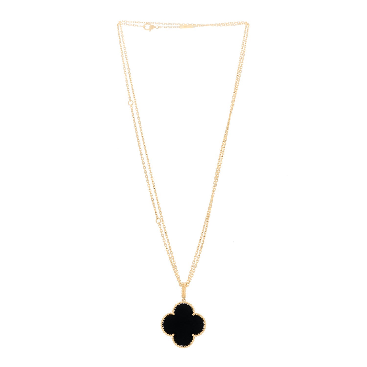 ヴァンクリーフ＆アーペル マジックアルハンブラ ペンダントネックレス ブラックオニキス 18K イエローゴールド VAN CLEEF & ARPELS MAGIC ALHAMBRA PENDANT NECKLACE BLACK ONYX 18K YELLOW GOLD