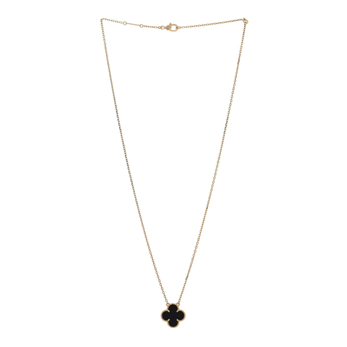 ヴァンクリーフ＆アーペル ヴィンテージアルハンブラ ペンダントネックレス ブラックオニキス 18K イエローゴールド VAN CLEEF & ARPELS VINTAGE ALHAMBRA PENDANT NECKLACE BLACK ONYX 18K YELLOW GOLD
