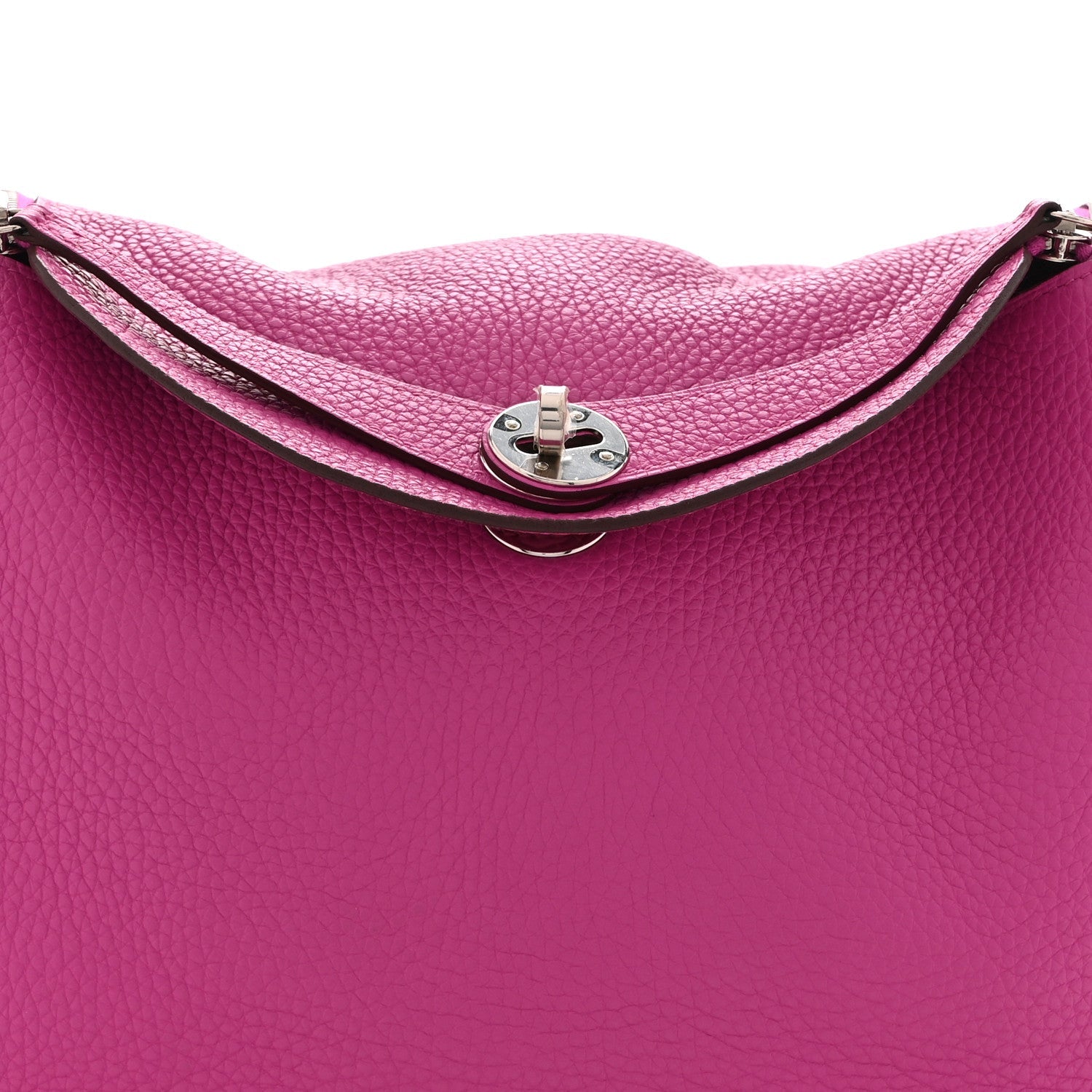 HERMES LINDY 30 MAGNOLIA TAURILLON CLEMENCE SILVER HARDWARE