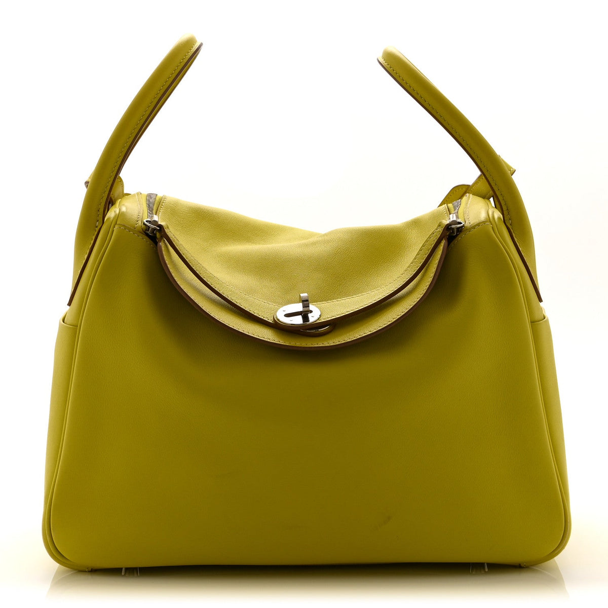 エルメス リンディ 30 Lime エバーカラー シルバー金具 HERMES LINDY 30 LIME EVERCOLOR SILVER HARDWARE
