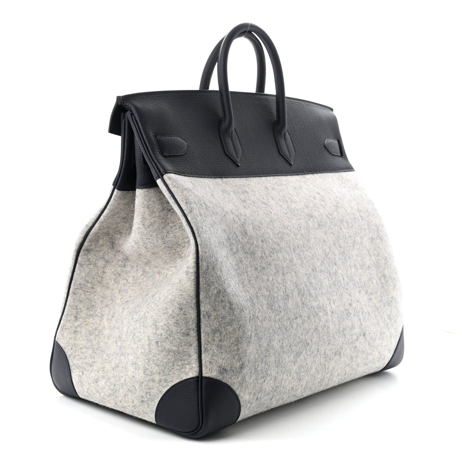エルメス バーキン 50 オータクロア HAC Gris Clair Bleu Nuit フェルト / トゴ シルバー金具 HERMES BIRKIN 50 HAC GRIS CLAIR BLEU NUIT FEUTRE / TOGO SILVER HARDWARE
