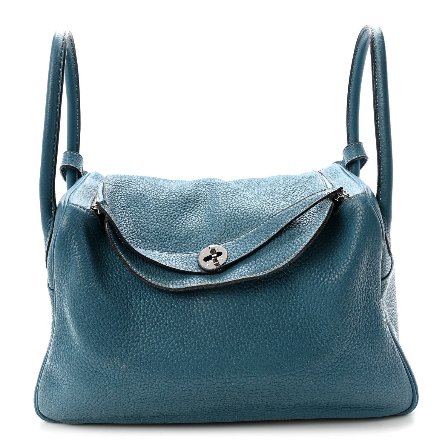 エルメス リンディ 34 Bleu Jean トリヨンクレマンス シルバー金具 HERMES LINDY 34 BLEU JEAN TAURILLON CLEMENCE SILVER HARDWARE