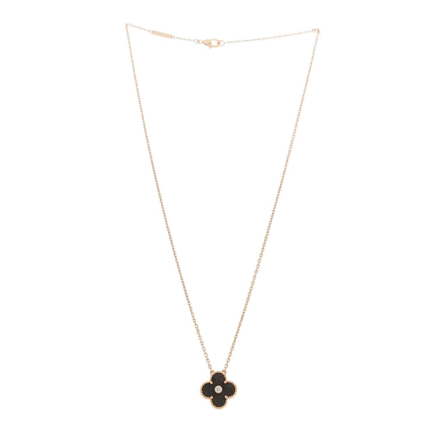 ヴァンクリーフ＆アーペル ヴィンテージアルハンブラ ペンダントネックレス ダイヤモンド 18K ローズゴールド VAN CLEEF & ARPELS VINTAGE ALHAMBRA PENDANT NECKLACE DIAMOND 18K ROSE GOLD