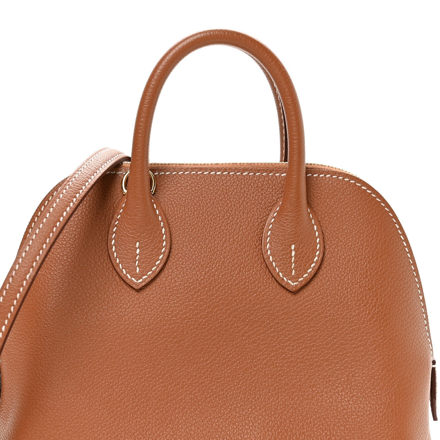 HERMES MINI BOLIDE 1923 Gold Evercolor Silver Hardware