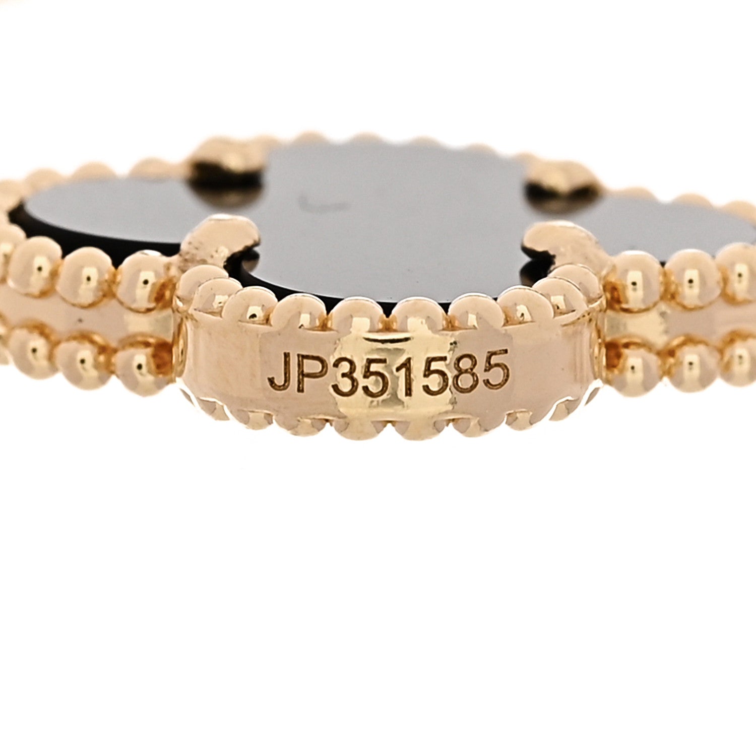 ヴァンクリーフ&アーペル 18Kイエローゴールド ブラックオニキス 5モチーフ ヴィンテージ アルハンブラ ブレスレット