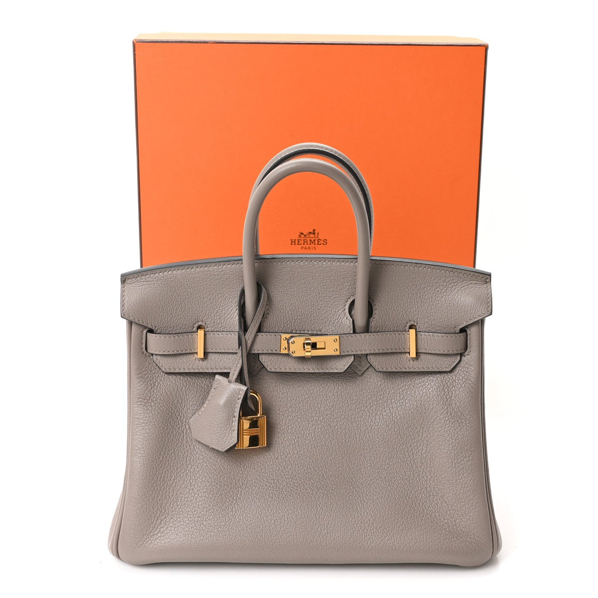 エルメス バーキン 25 Gris Asphalte トリヨンノビーヨ ゴールド金具 HERMES BIRKIN 25 GRIS ASPHALTE TAURILLON NOVILLO GOLD HARDWARE