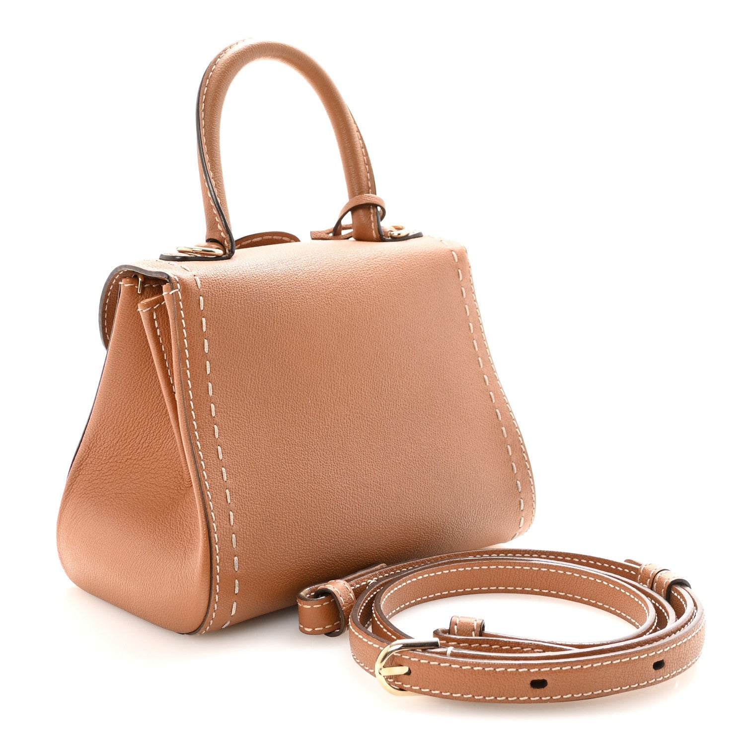 デルヴォー ブリヨン ミニ サーピケ ショルダーバッグ Vegetal Ivory グレインドロデオカーフスキン ゴールド金具 DELVAUX BRILLANT MINI SURPIQUE SHOULDER BAG VEGETAL IVORY GRAINED RODEO CALFSKIN GOLD HARDWARE