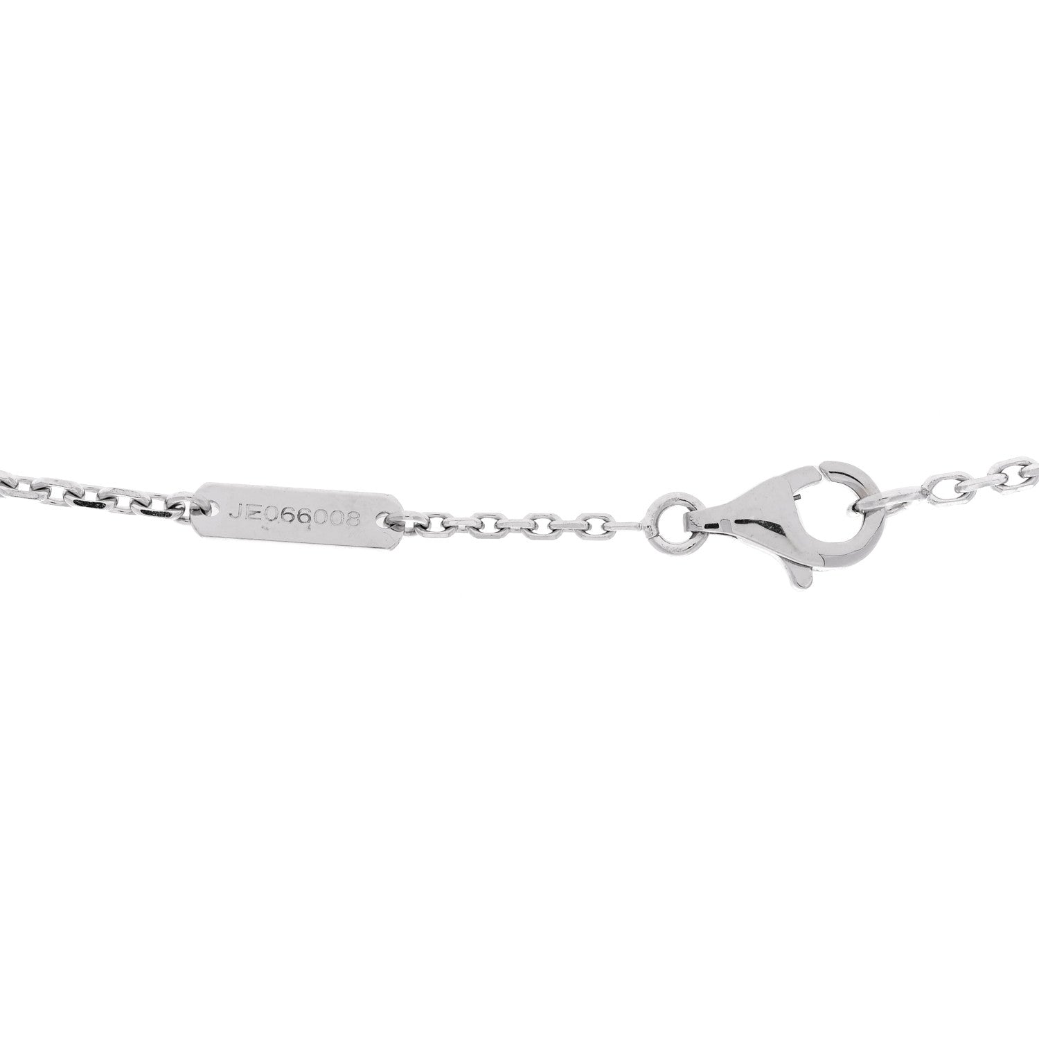Van Cleef & Arpels 18K White Gold Mother of Pearl Magic Alhambra Pendant Necklace