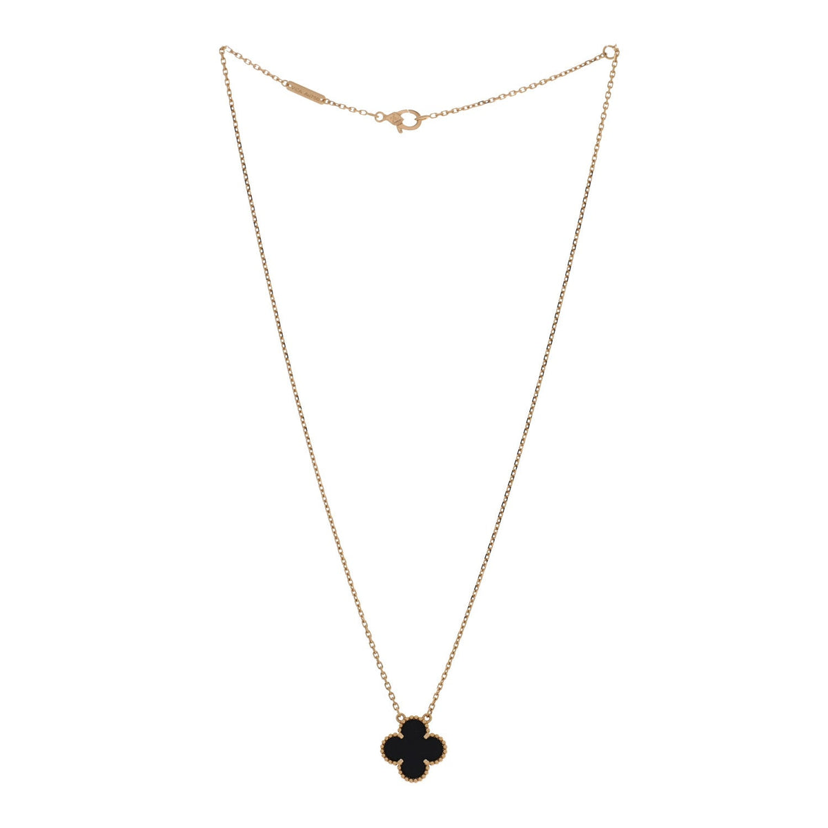 ヴァンクリーフ＆アーペル ヴィンテージアルハンブラ ペンダントネックレス ブラックオニキス 18K イエローゴールド VAN CLEEF & ARPELS VINTAGE ALHAMBRA PENDANT NECKLACE BLACK ONYX 18K YELLOW GOLD
