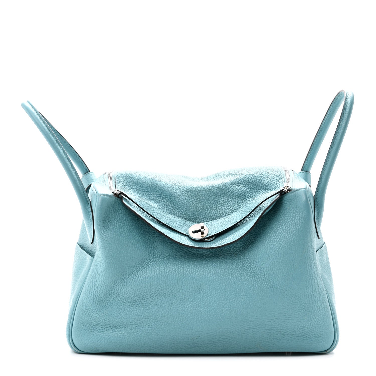 エルメス リンディ 34 Bleu Atoll トリヨンクレマンス シルバー金具 HERMES LINDY 34 BLEU ATOLL TAURILLON CLEMENCE SILVER HARDWARE