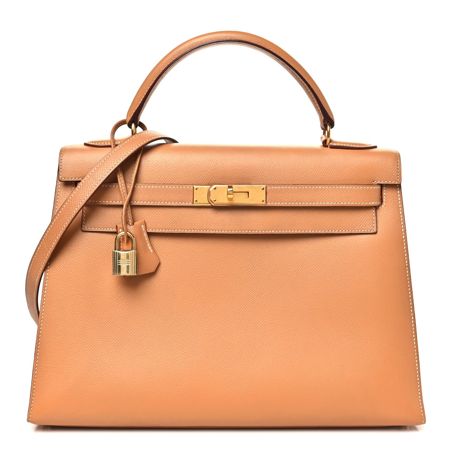 エルメス ケリー32 外縫い Naturelle クシュベル ゴールド金具 HERMES KELLY32 SELLIER NATURELLE COURCHEVEL GOLD HARDWARE