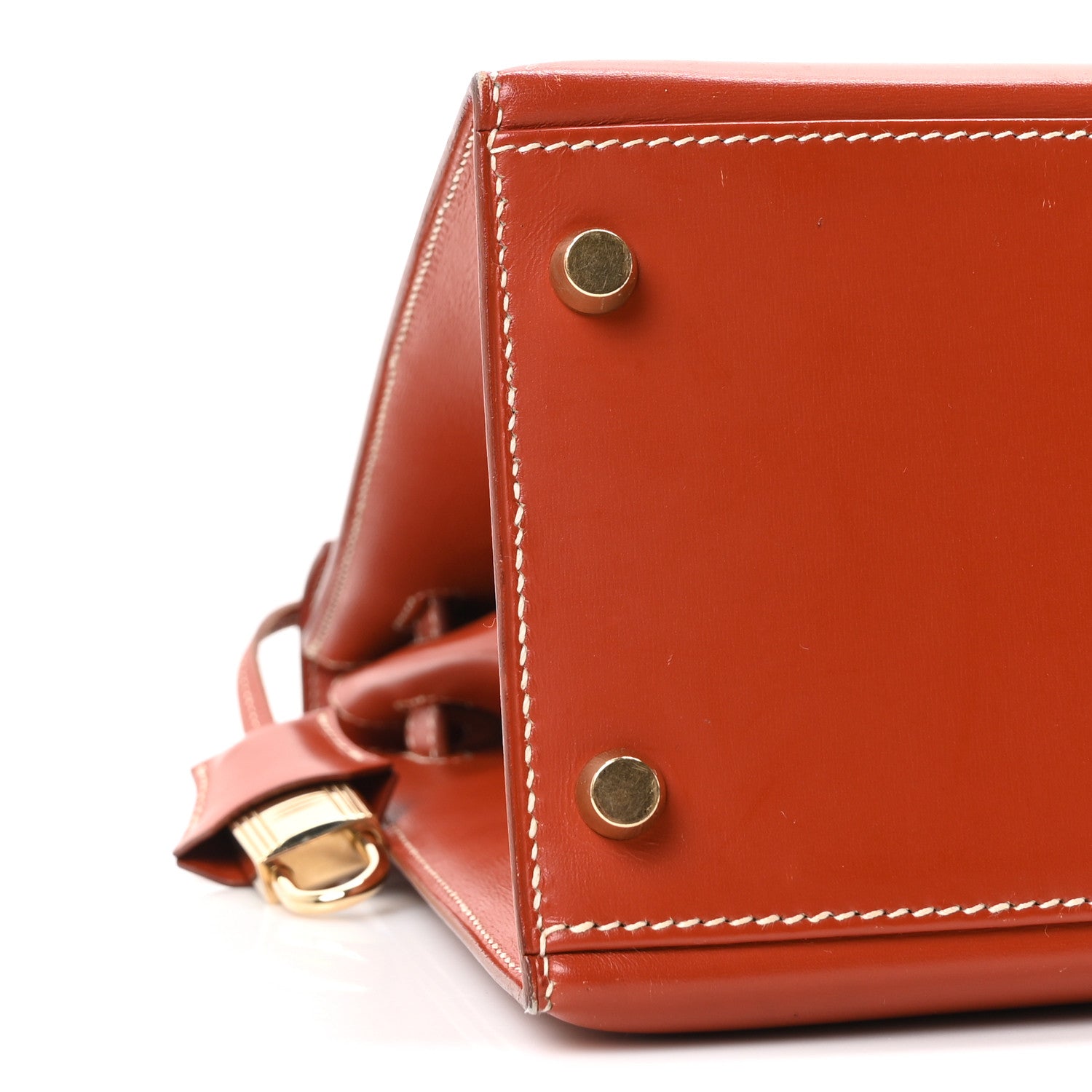 エルメス ケリー32 外縫い Brique ボックス ゴールド金具 HERMES KELLY32 SELLIER BRIQUE BOX GOLD HARDWARE