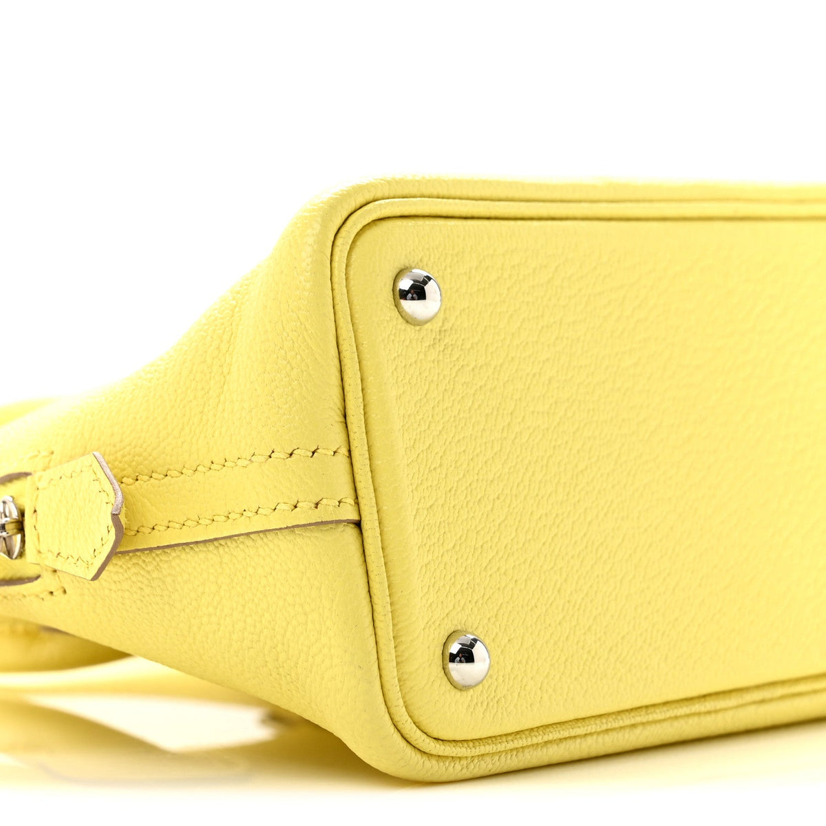 エルメス ミニボリード 1923 Jaune Bourgeon シェーブルミゾール シルバー金具 HERMES MINI BOLIDE 1923 JAUNE BOURGEON CHEVRE MYSORE SILVER HARDWARE