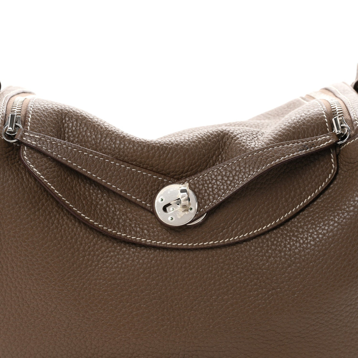 エルメス リンディ 30 Etoupe トリヨンクレマンス シルバー金具 HERMES LINDY 30 ETOUPE TAURILLON CLEMENCE SILVER HARDWARE