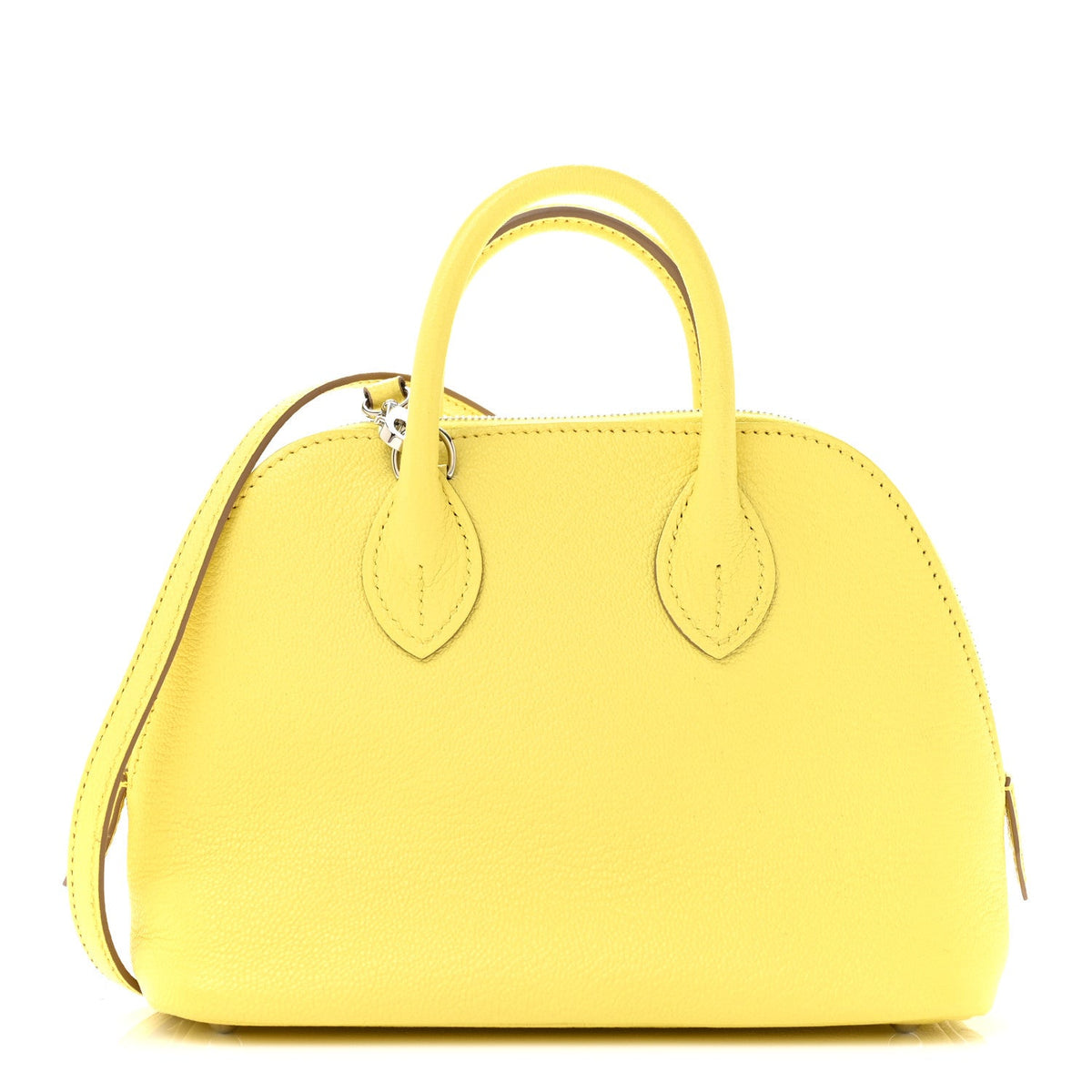 エルメス ミニボリード 1923 Jaune Bourgeon シェーブルミゾール シルバー金具 HERMES MINI BOLIDE 1923 JAUNE BOURGEON CHEVRE MYSORE SILVER HARDWARE