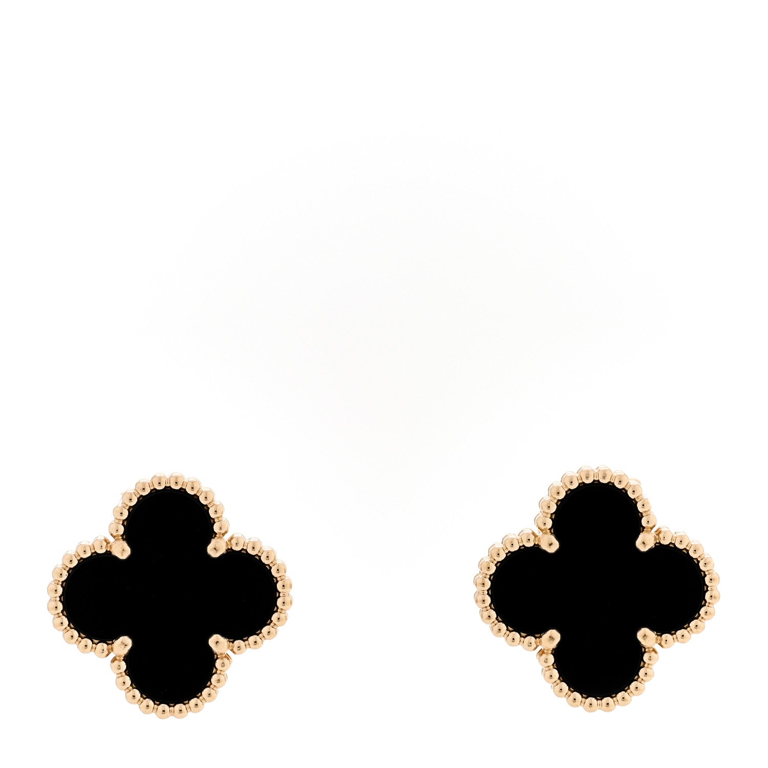 ヴァンクリーフ＆アーペル ヴィンテージアルハンブラ ピアス ブラックオニキス 18K イエローゴールド VAN CLEEF & ARPELS VINTAGE ALHAMBRA EARRINGS BLACK ONYX 18K YELLOW GOLD