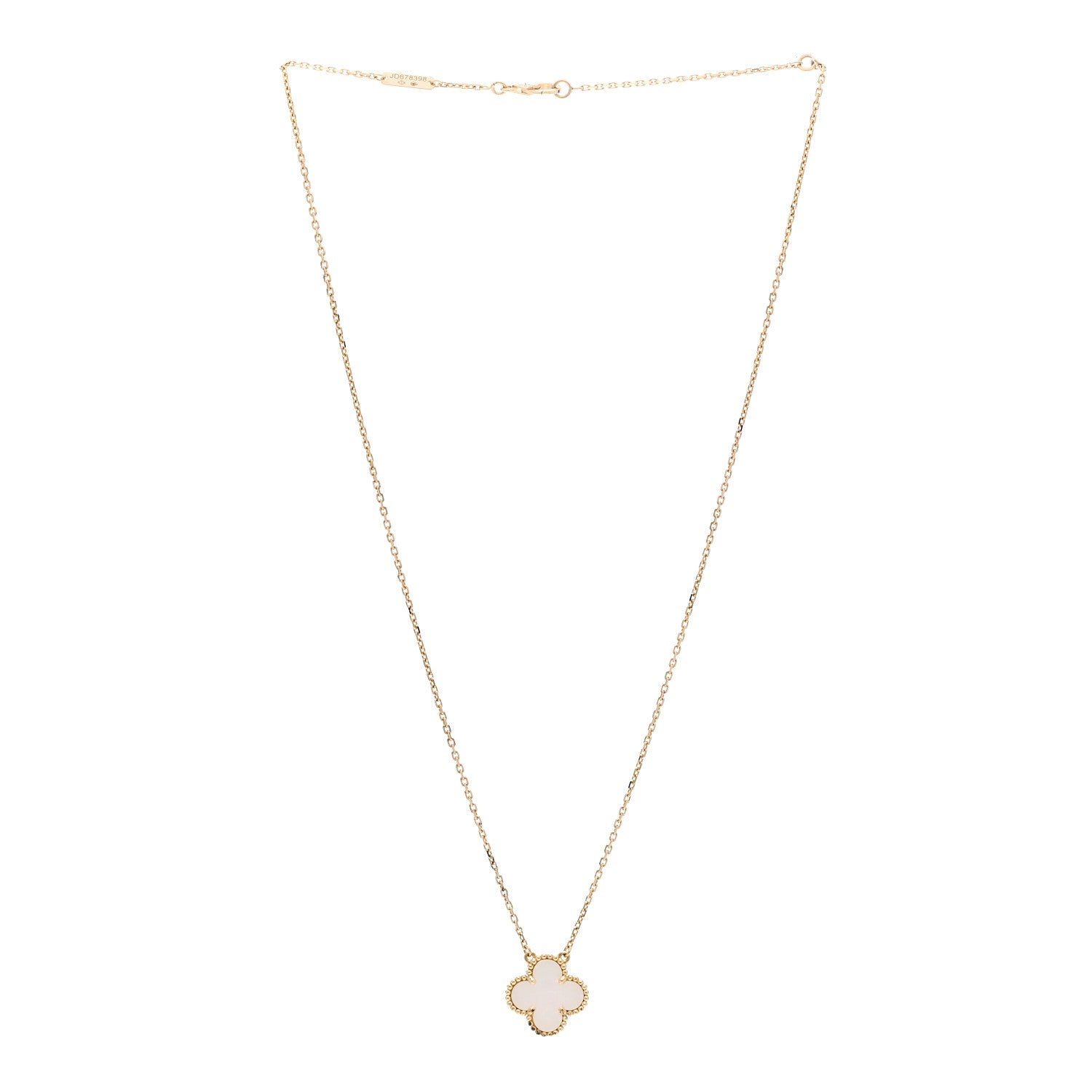 ヴァンクリーフ＆アーペル ヴィンテージアルハンブラ ペンダントネックレス マザーオブパール 18K イエローゴールド VAN CLEEF & ARPELS VINTAGE ALHAMBRA PENDANT NECKLACE MOTHER OF PEARL 18K YELLOW GOLD