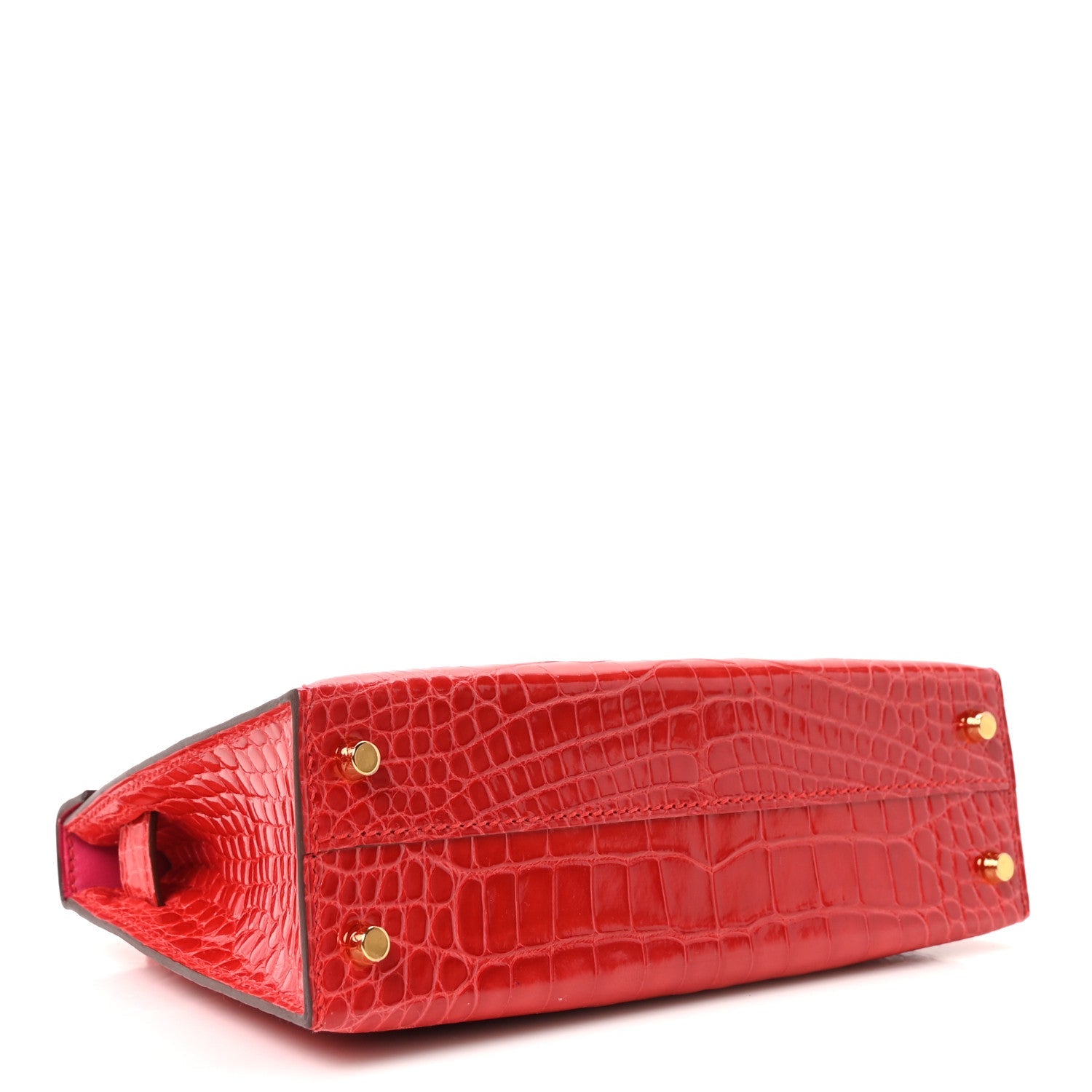 エルメス ミニケリー 20 HSS パーソナルオーダー 外縫い Rouge De Coeur Rose Mexico シャイニーアリゲーター ゴールド金具 HERMES MINI KELLY 20 HSS PERSONAL ORDER SELLIER ROUGE DE COEUR ROSE MEXICO SHINY ALLIGATOR GOLD HARDWARE