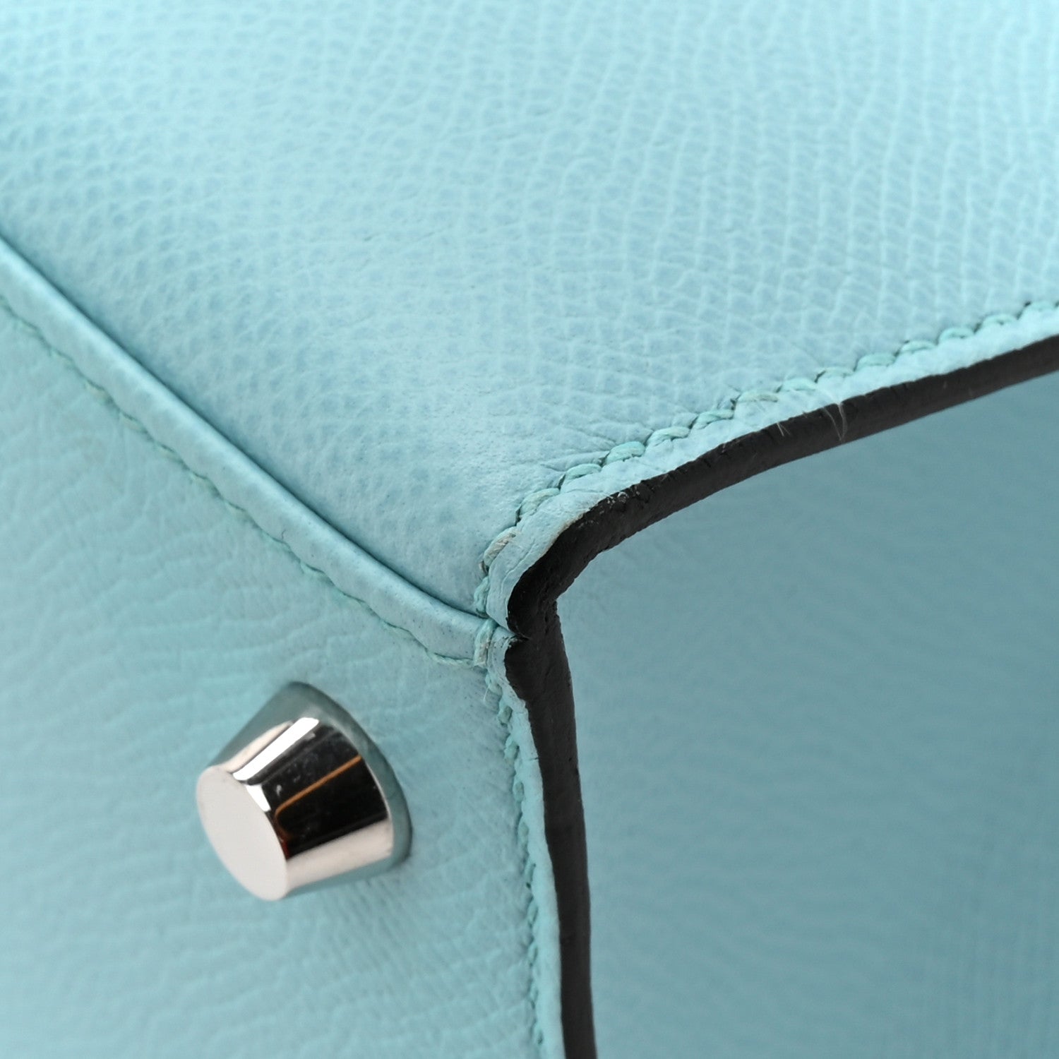 エルメス ケリー 28 外縫い Bleu Atoll エプソン シルバー金具 HERMES KELLY 28 SELLIER BLEU ATOLL EPSOM SILVER HARDWARE