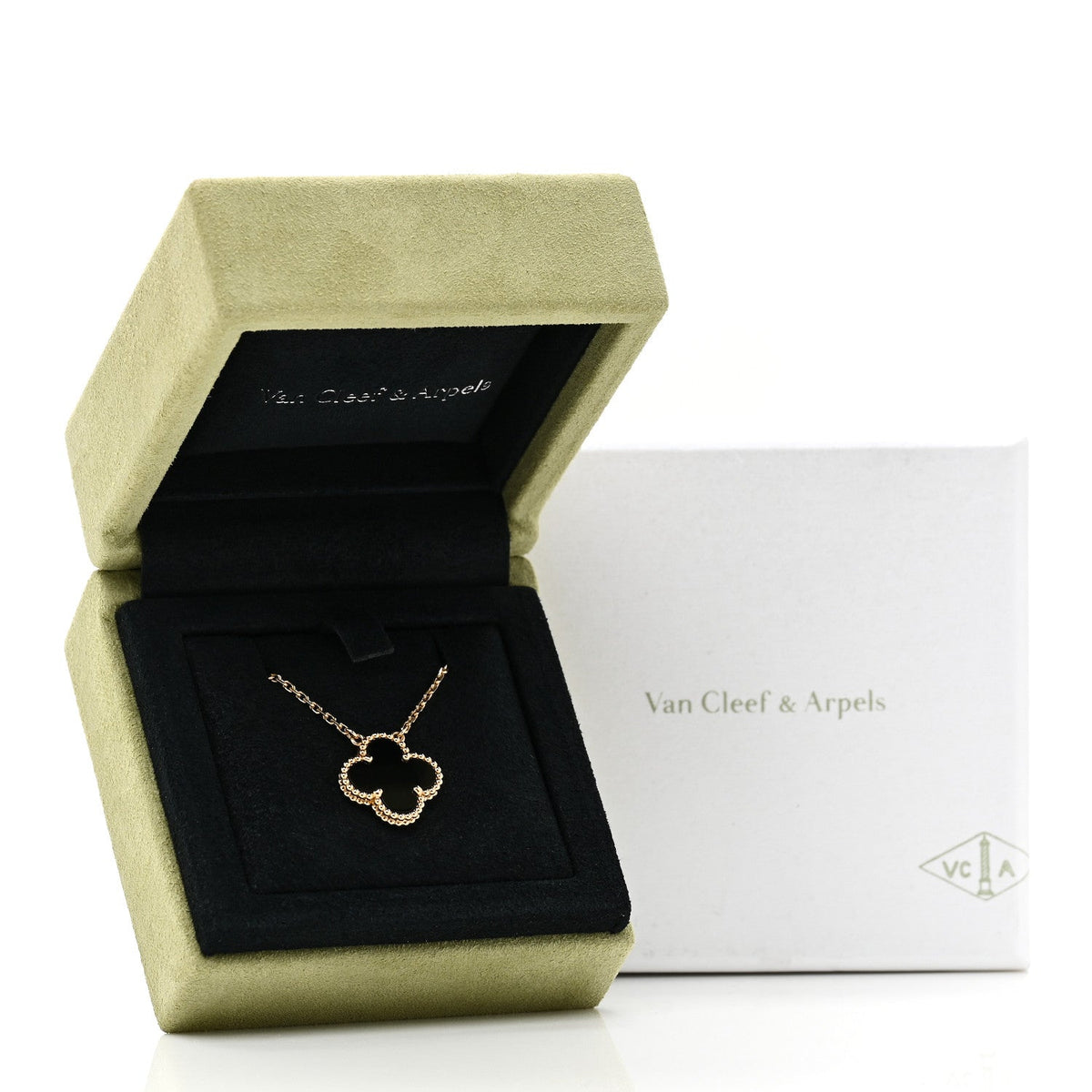 ヴァンクリーフ＆アーペル ヴィンテージアルハンブラ ペンダントネックレス ブラックオニキス 18K イエローゴールド VAN CLEEF & ARPELS VINTAGE ALHAMBRA PENDANT NECKLACE BLACK ONYX 18K YELLOW GOLD