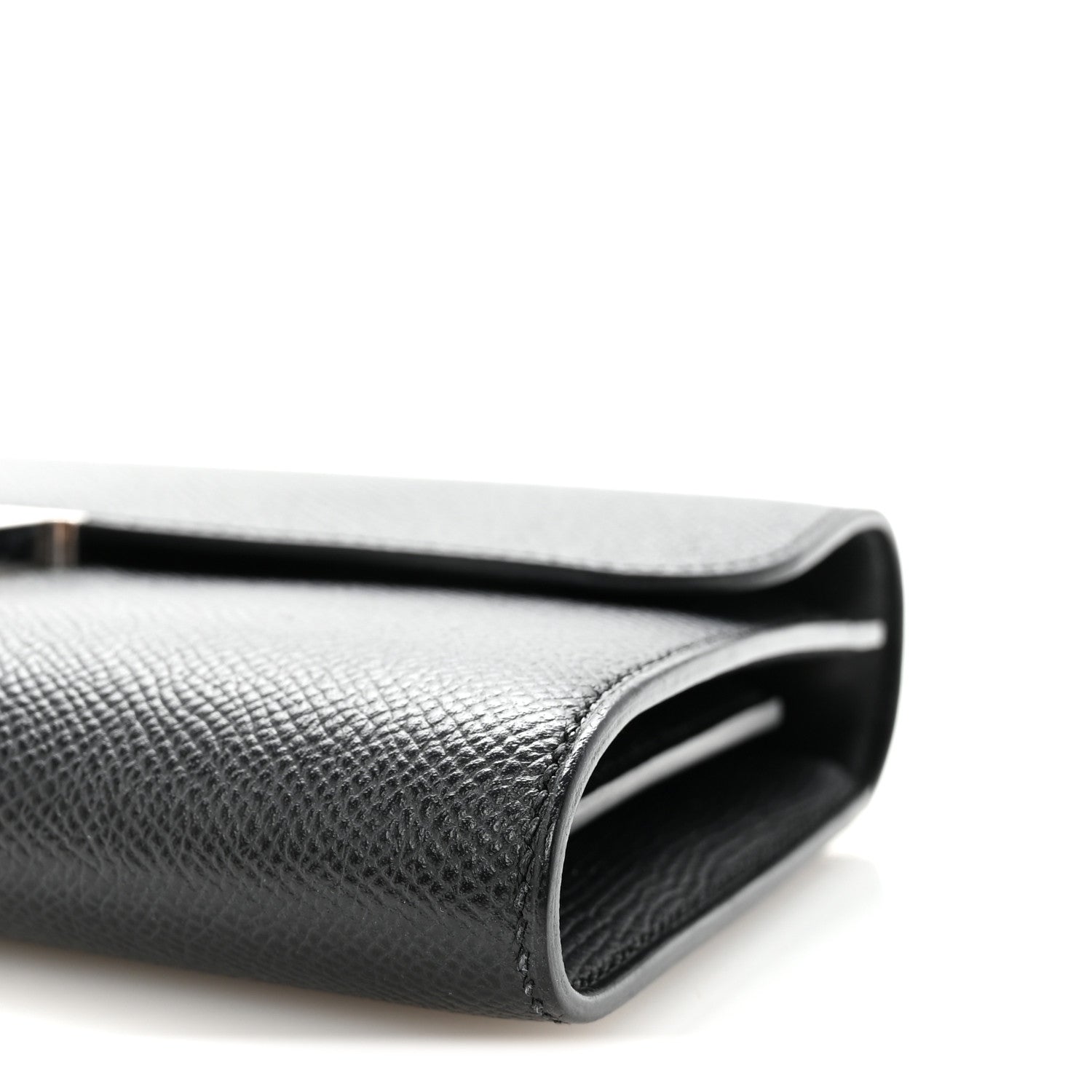 HERMES CONSTANCE TO GO WALLET BLACK EPSOM SILVER HARDWARE